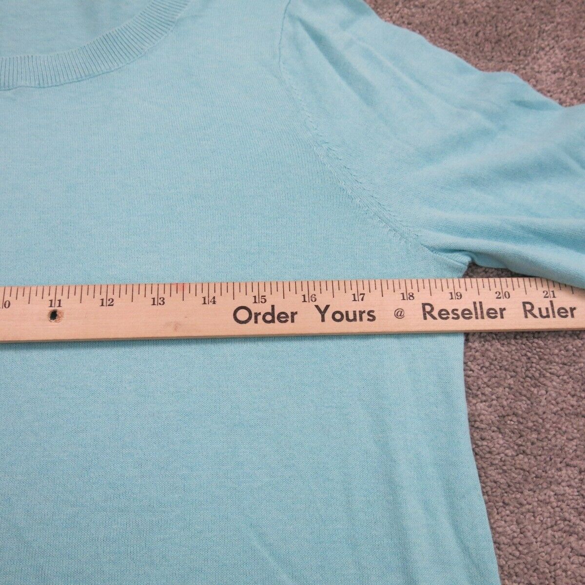 NWT Gap Womens Pullover Knitted Sweater Round Neck Long Sleeve Aqua Blue Size S