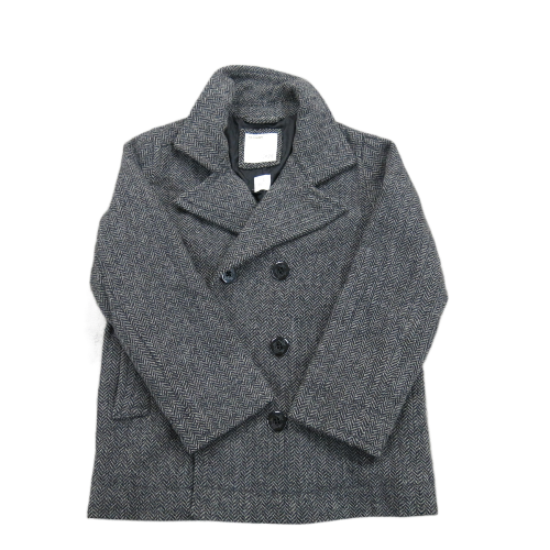 Womens Pea Coat Long Sleeve Double Breasted 2 Hand Pocket Black Size Small