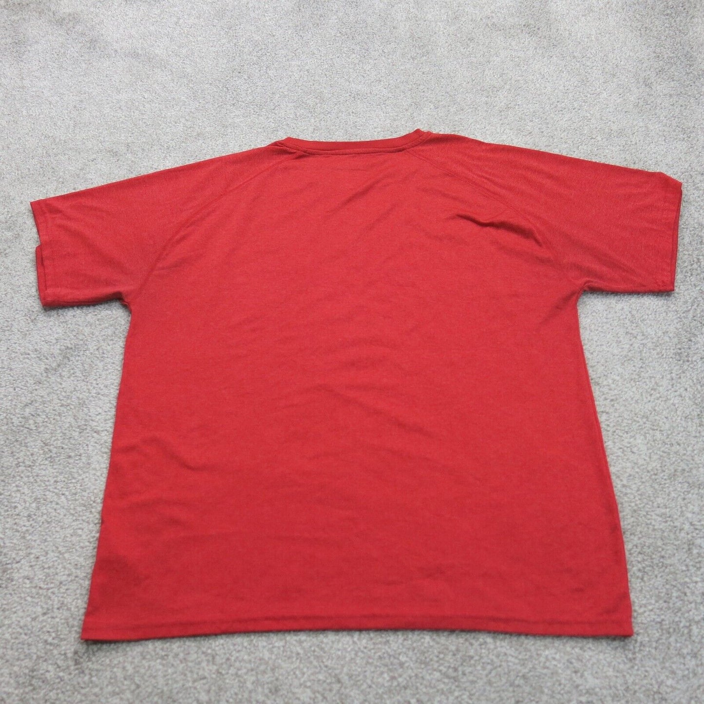 Majestic Mens Graphic T Shirt Raglan Sleeves Fusion Fit Crew Neck Red Size Large