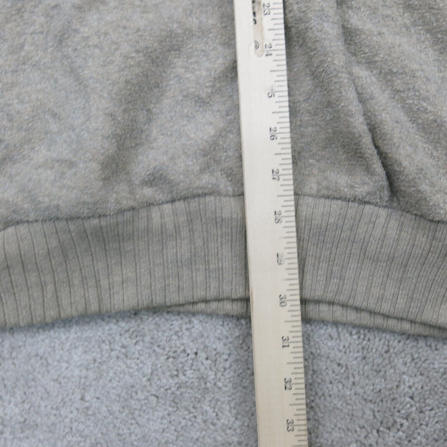 ST Johns Bay Women Pullover Sweater Quarter Zip Mock Neck Long Sleeve Gray Large