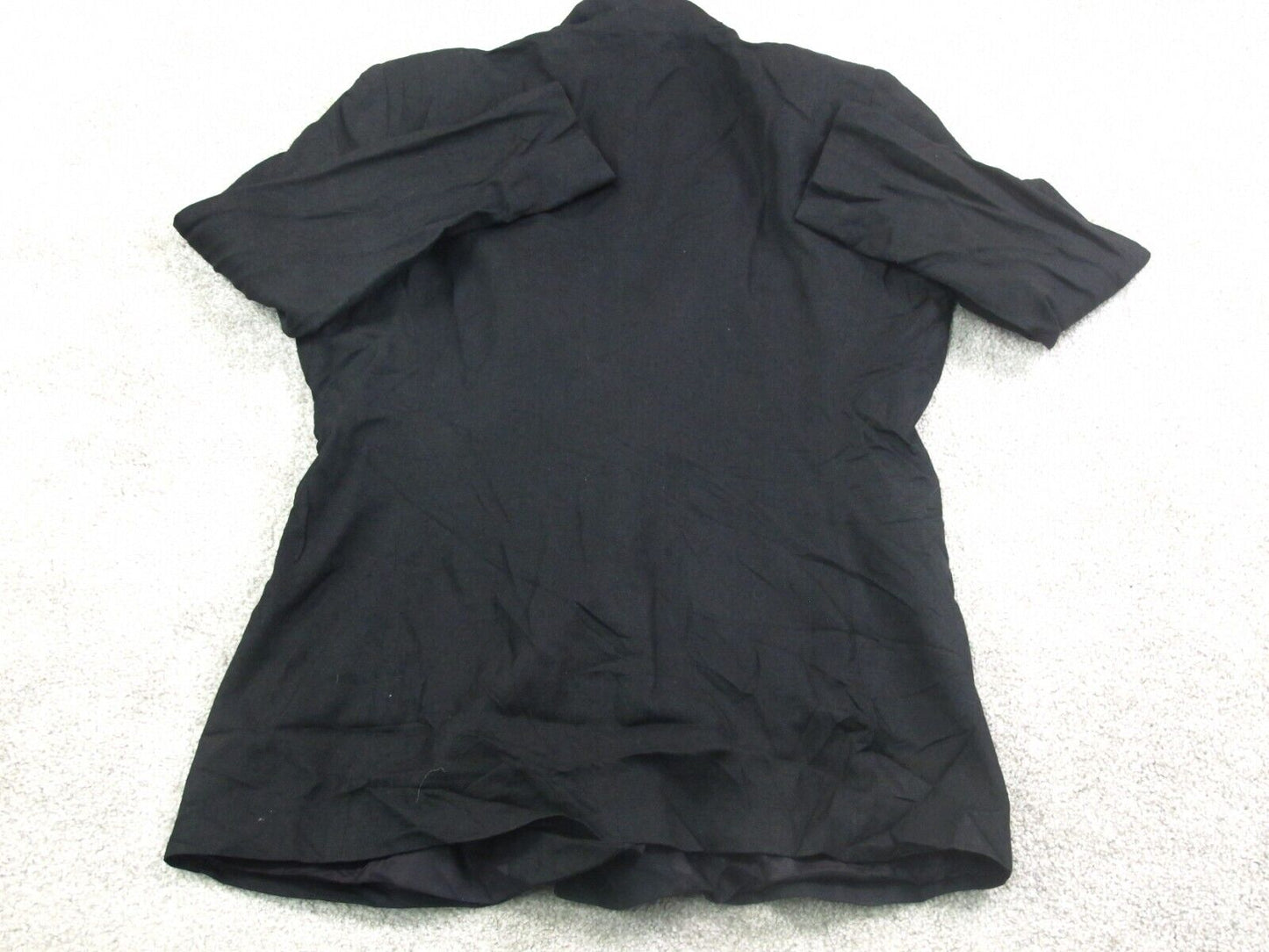 Tahari Womens Pea Coat Long Sleeves Double Breasted Pockets Black Size 14