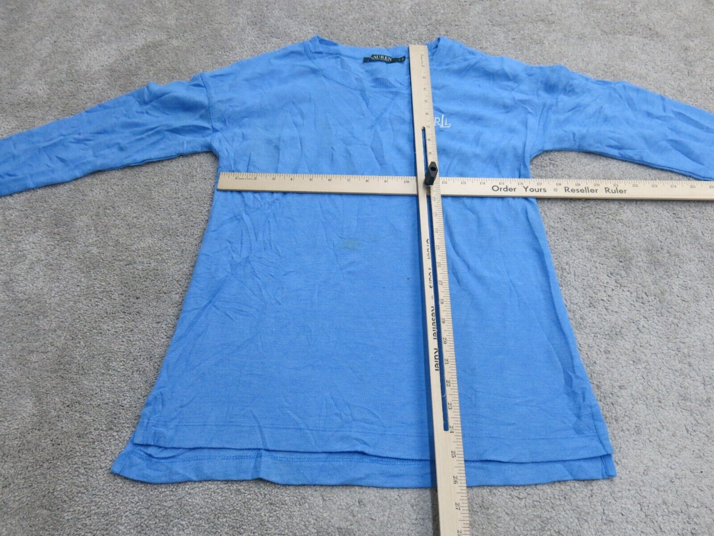 Ralph Lauren Womens Pullover  Sweater Knitted Round Neck Long Sleeve Blue Size S