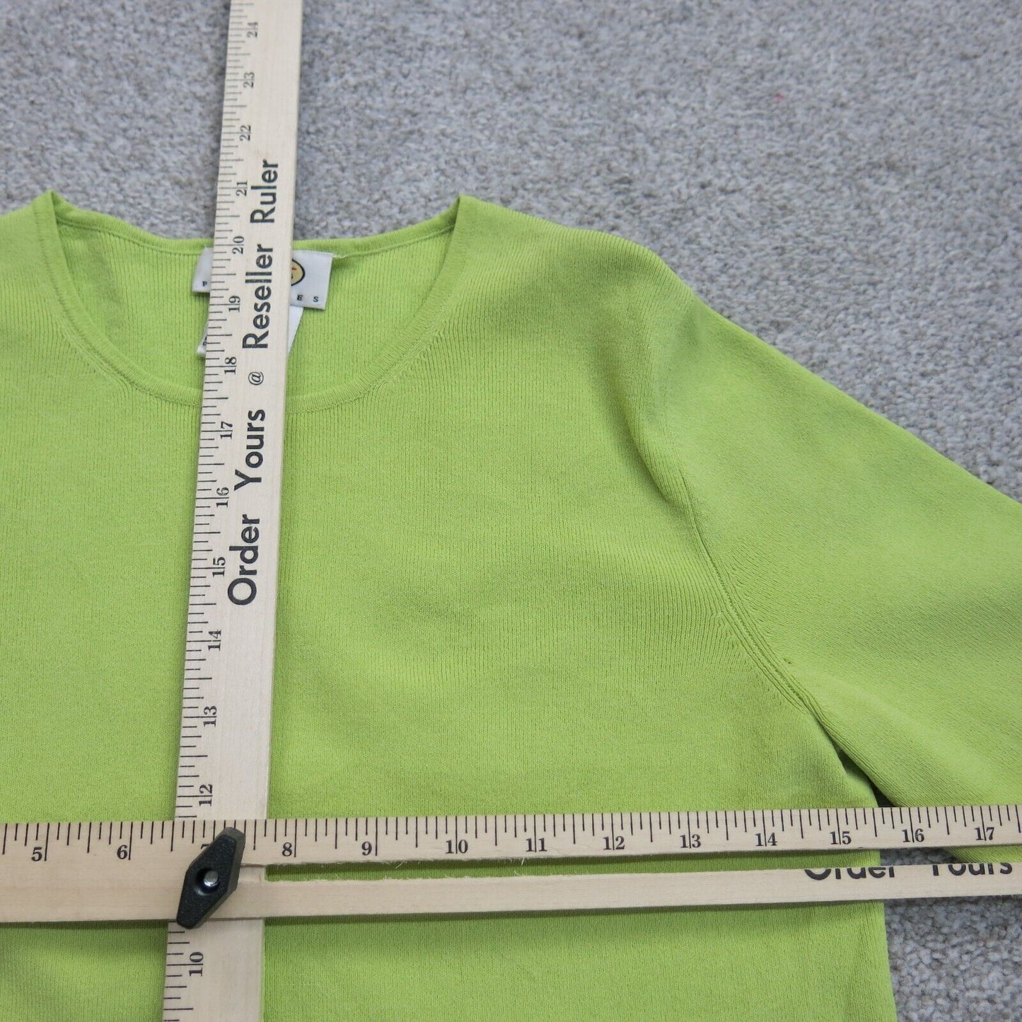 Talbots Womens Cardigan Sweater Long Sleeves Button Front Solid Green Size Small