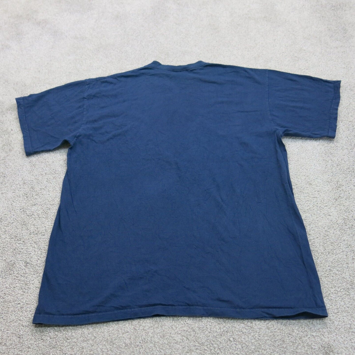 Nike Team Mens Graphic T Shirt Crew Neck Tee Short Sleeves Logo Blue Size Large