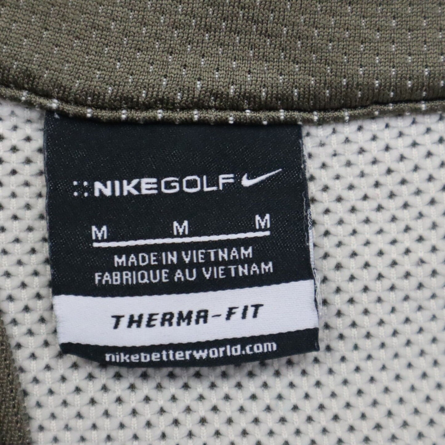 Nike Golf Sweatshirt Boys Medium Olive Long Sleeves 1/4 Zip Sports Sweatshirt