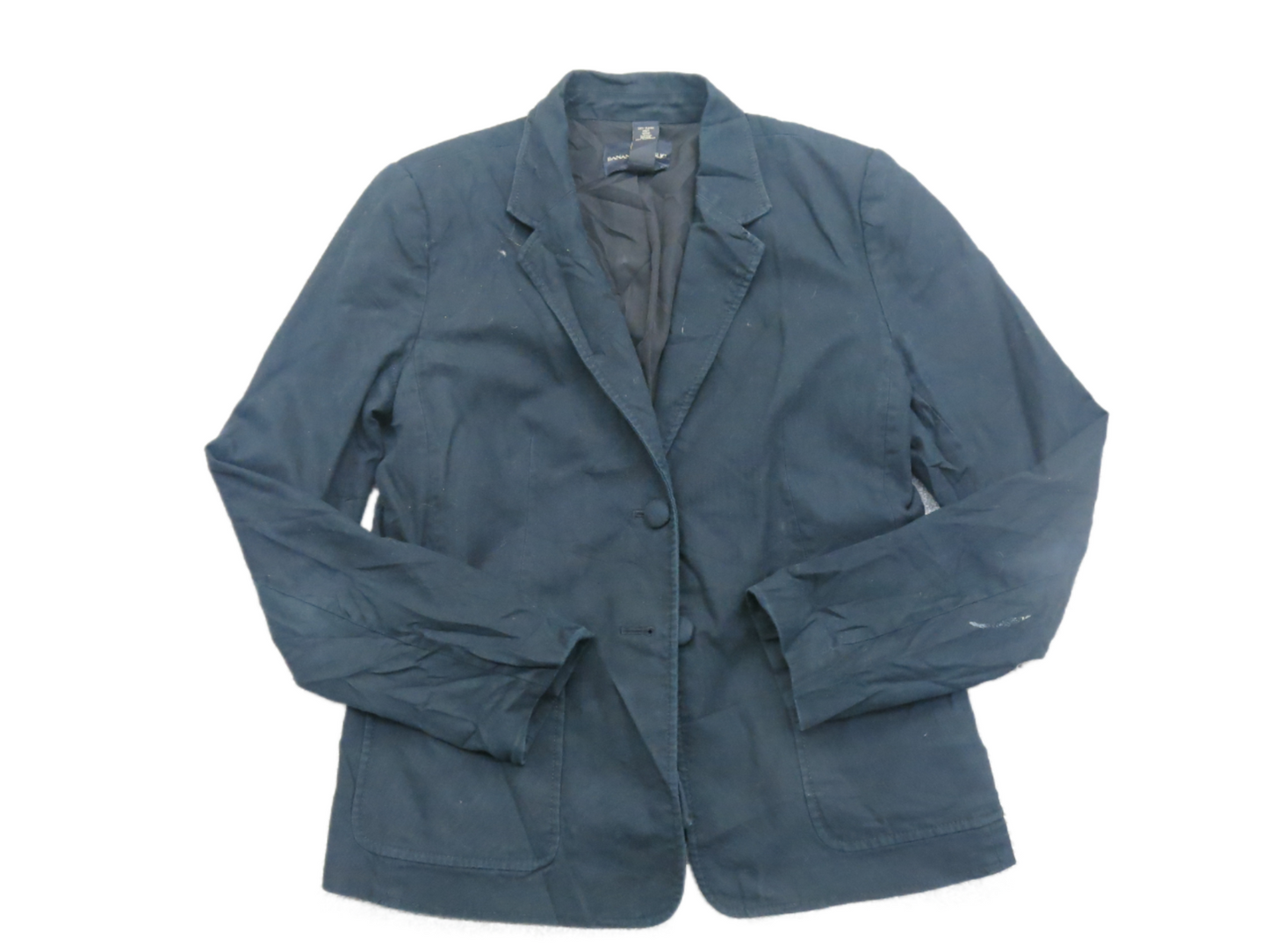 Banana Republic Women Blazer Coat Single Breasted Long Sleeve Slate Blue Size 10