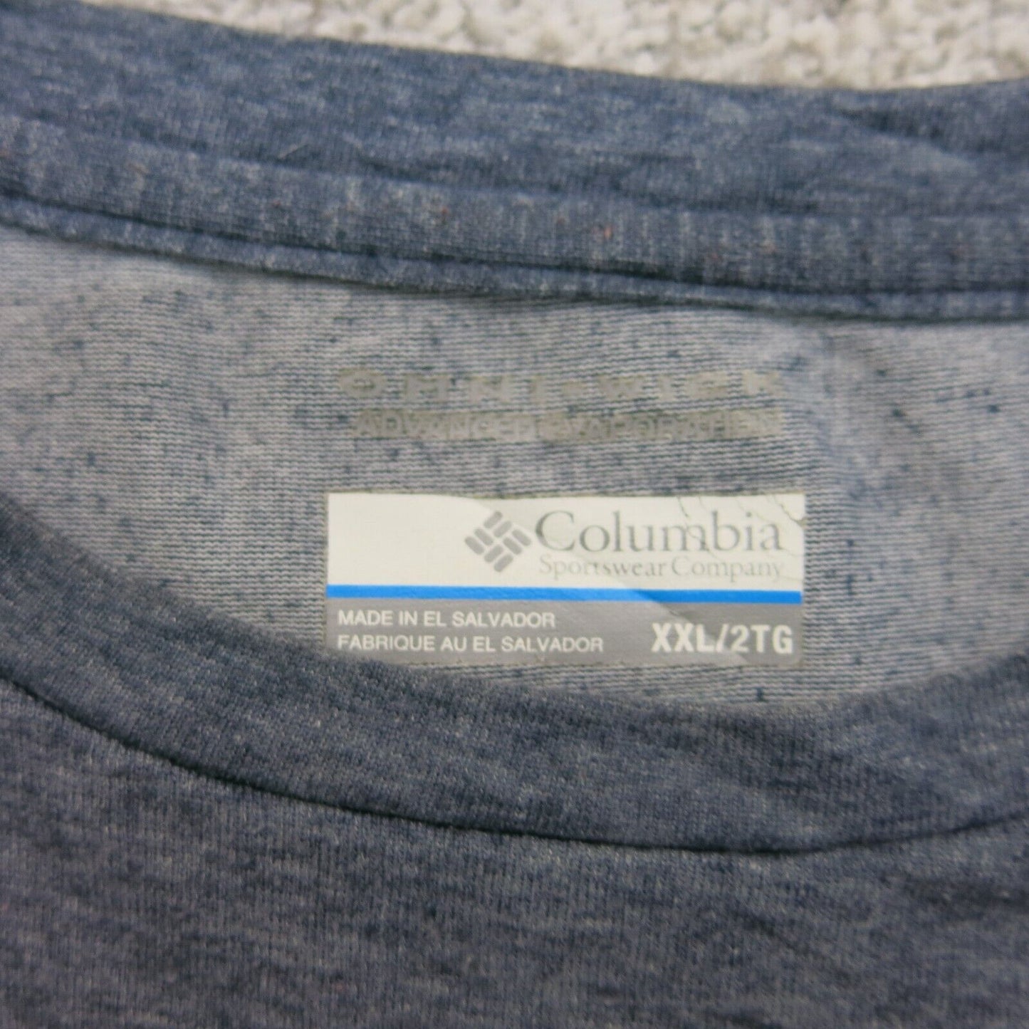 Columbia Sportwear Mens Crew Neck T Shirt Short Sleeve Heather Blue Size XXL