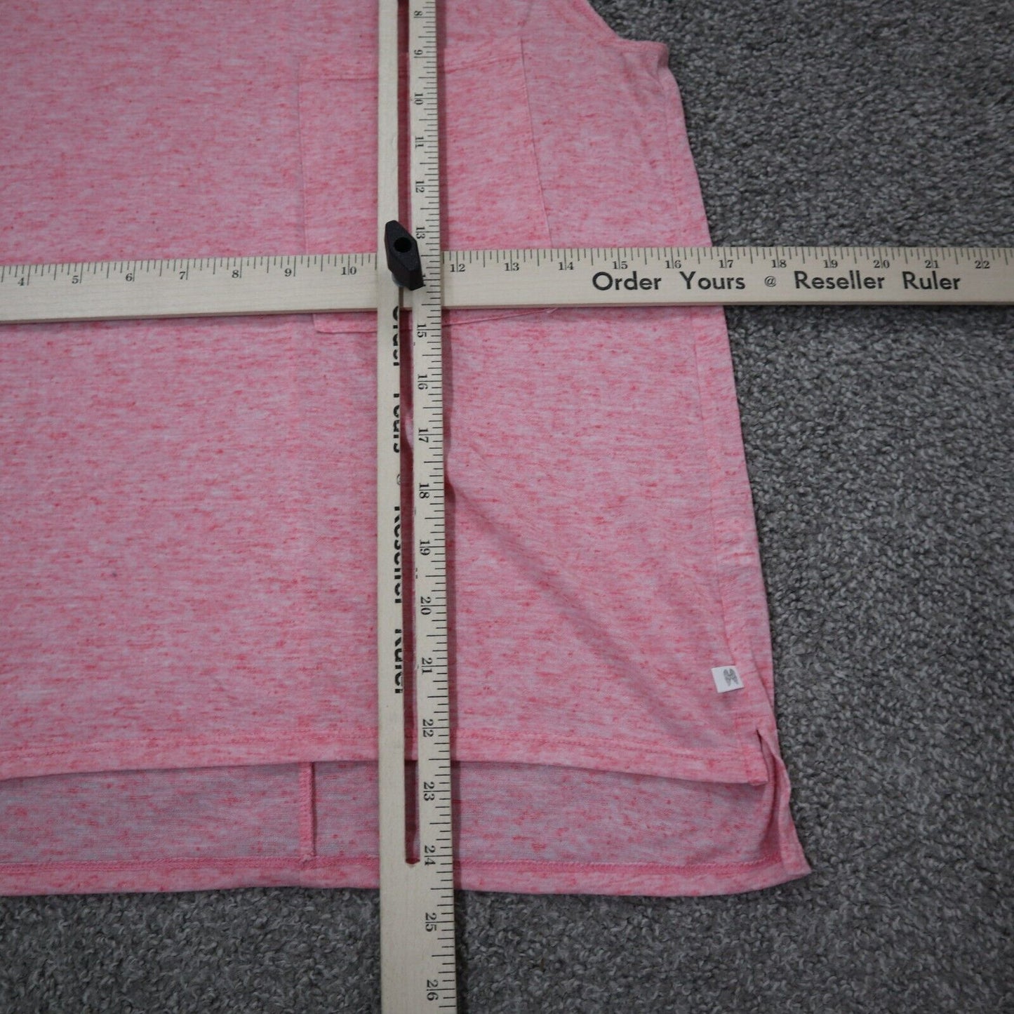 Victorias Secret Womens Activewear Tank Top Round Neck Pocket Pink Size Small