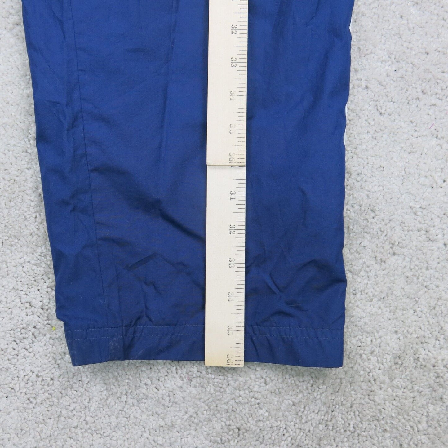 Adidas Mens Track Pants Drawstring Waist Straight Leg High Rise Blue Size W36