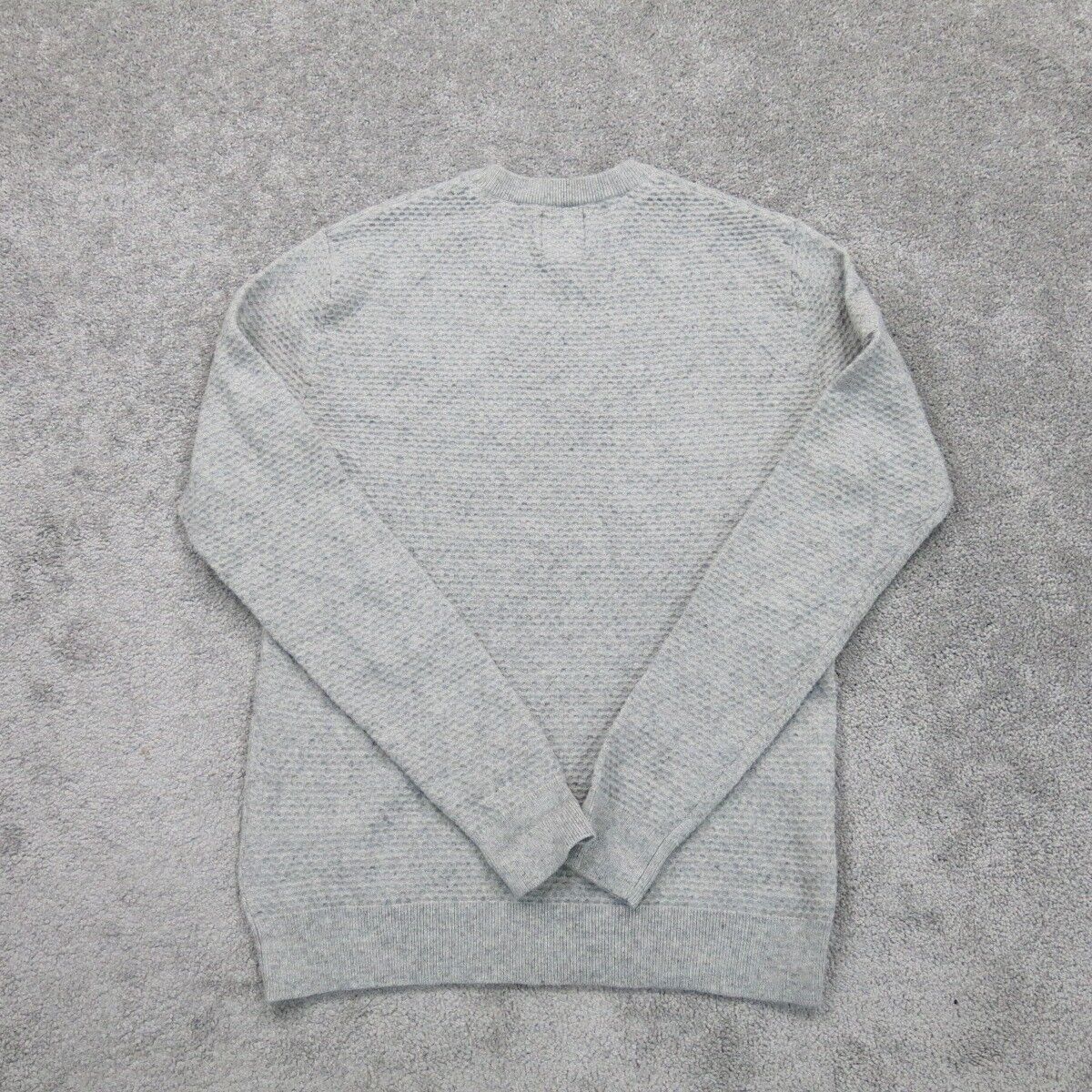 H&M Womens Pullover Sweater Knitted Crew Neck Long Sleeves Light Gray Size XS