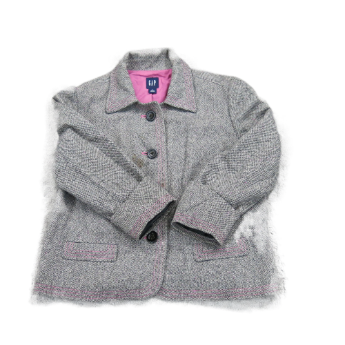 Gap Women Blazer Coat Single Breasted Buttons Long Sleeves Pockets Gray SZ Large