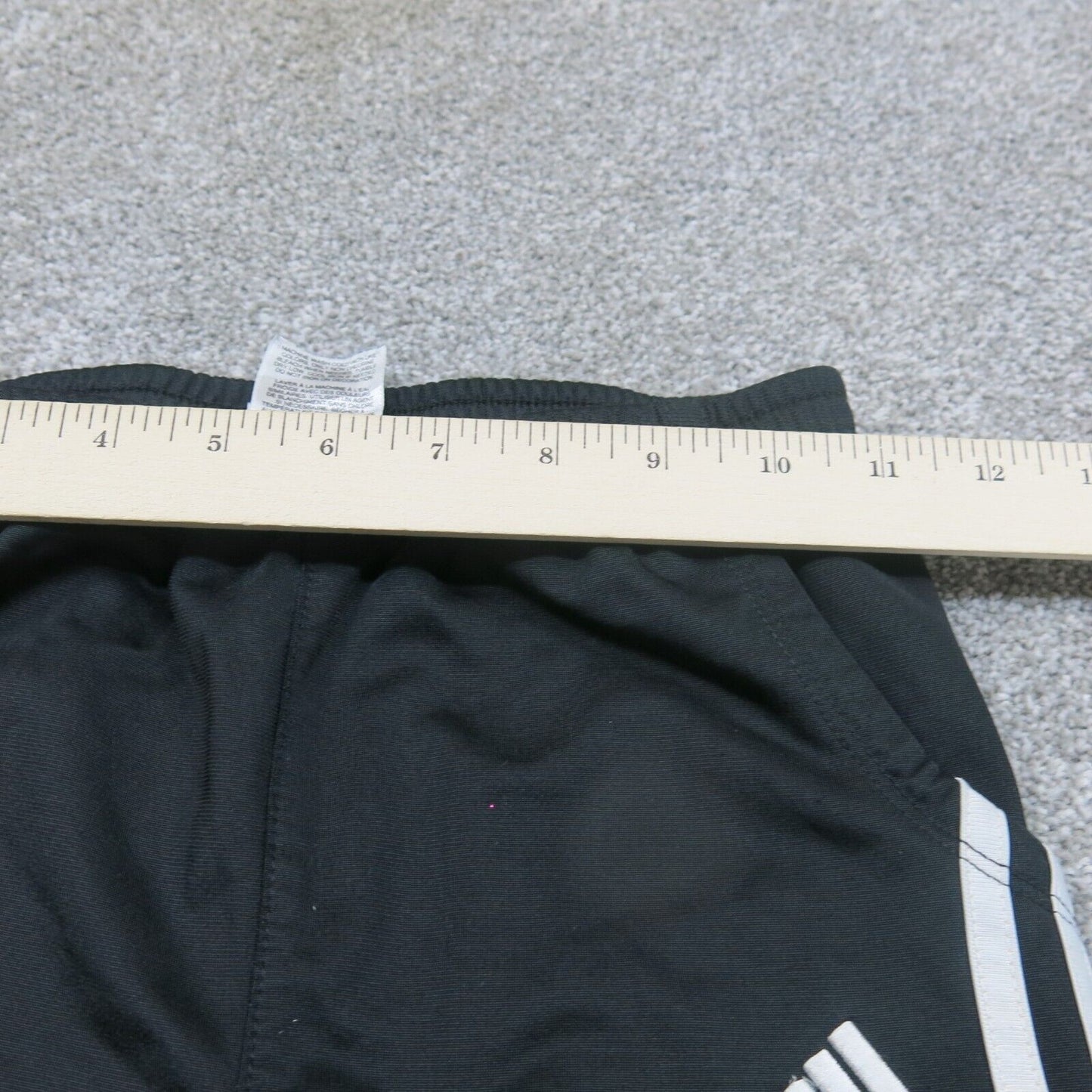 Adidas Pants Womens Size S Black Athletic Activewear Pants 3 White Side Striped