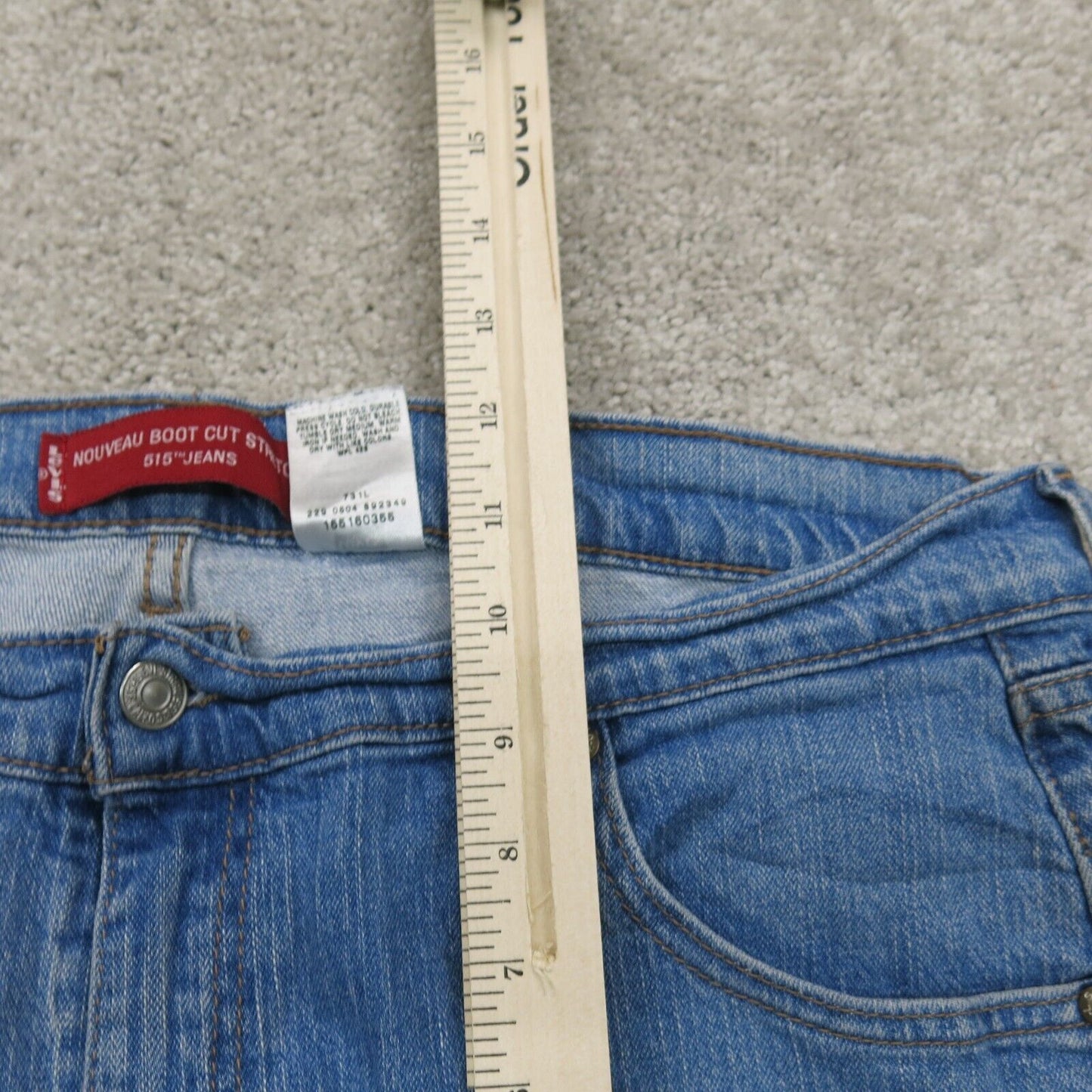 Levis 515 Mens Jeans Nausea Boot Cut Denim Stretch Mid Rise Cotton Blue SZ 16L