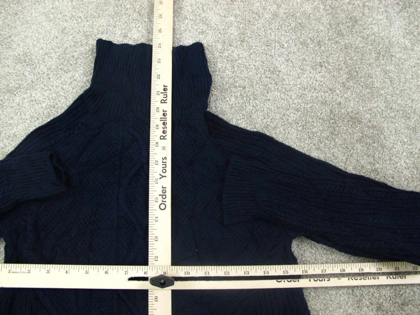 Banana Republic Womens Knitted Pullover Sweater Long Sleeve Navy Blue SZ X Small