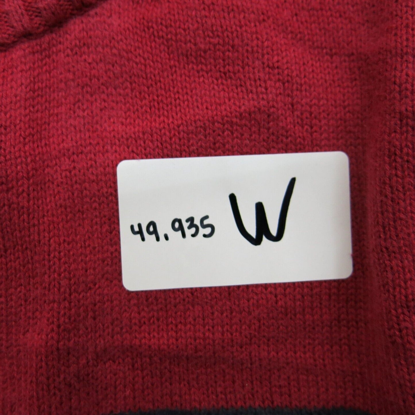 Tommy Hilfiger Womens Sweater Knitted Full Zip Long Sleeve Mock Neck Red SZ L/G