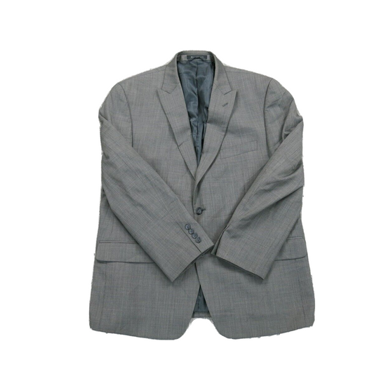 Michael Kors Mens Blazer Coat Single Breasted Long Sleeves Pockets Gray Size 44S