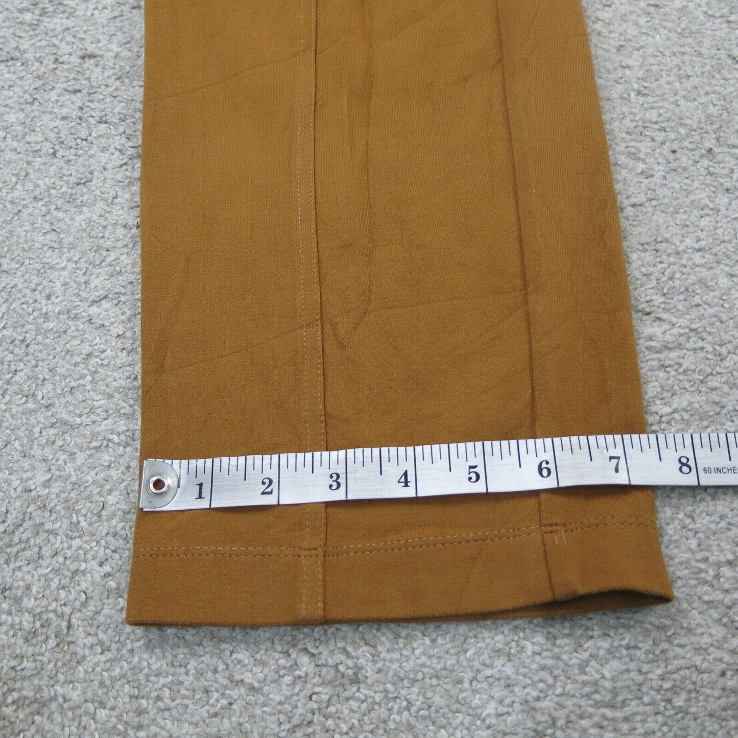 Lands End Women Pant Ankle Starfish Straight Leg Mid Rise Gold Brown Size Small