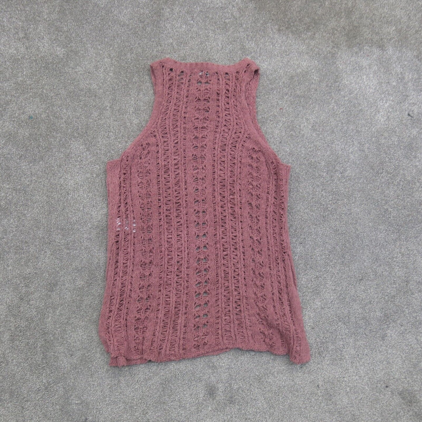 American Eagle Womens Pullover Sweater Knitted Sleeveless Pink Size Large