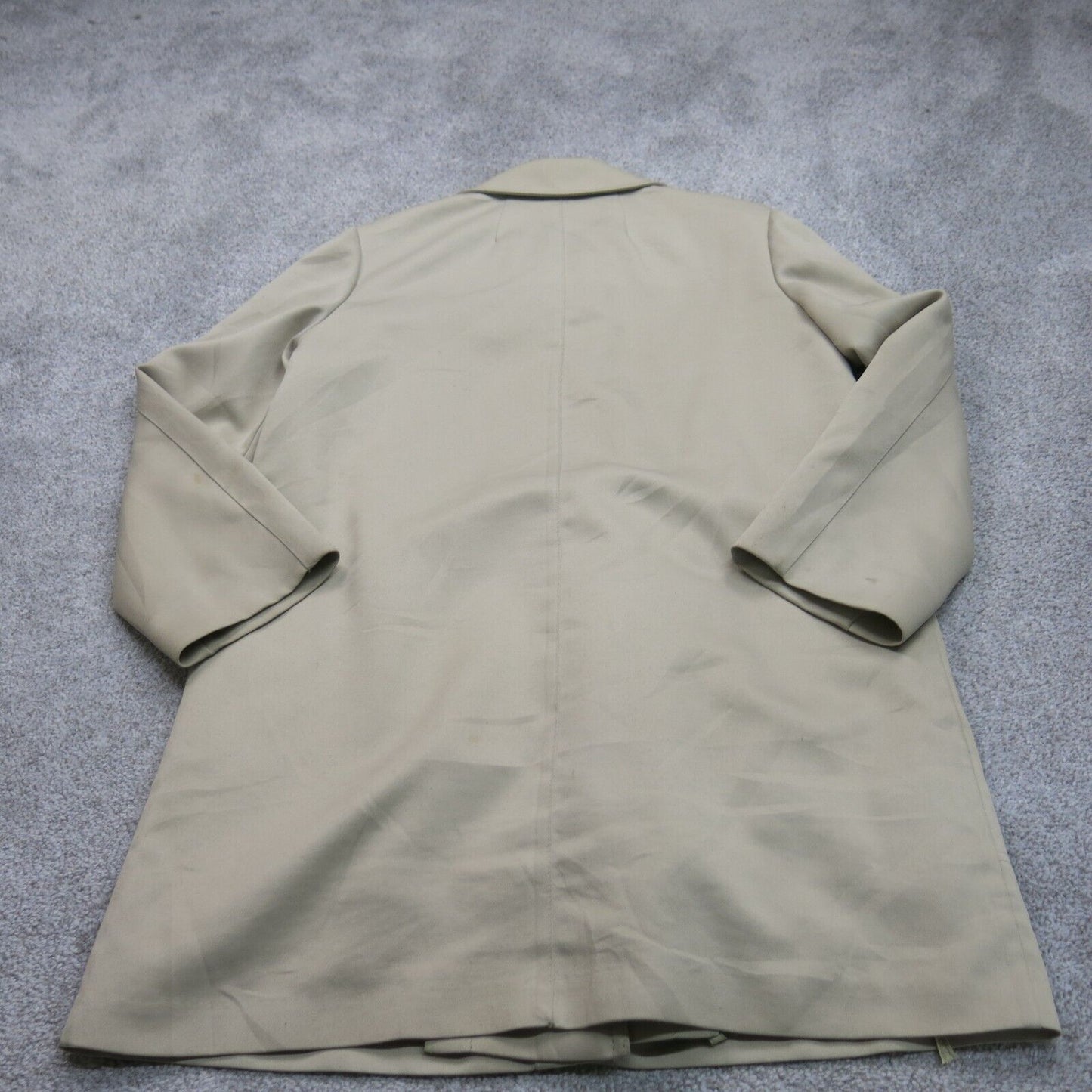 London Fog Women Blazer Coat Jacket Single Breasted Long Sleeve Beige Size 12Reg