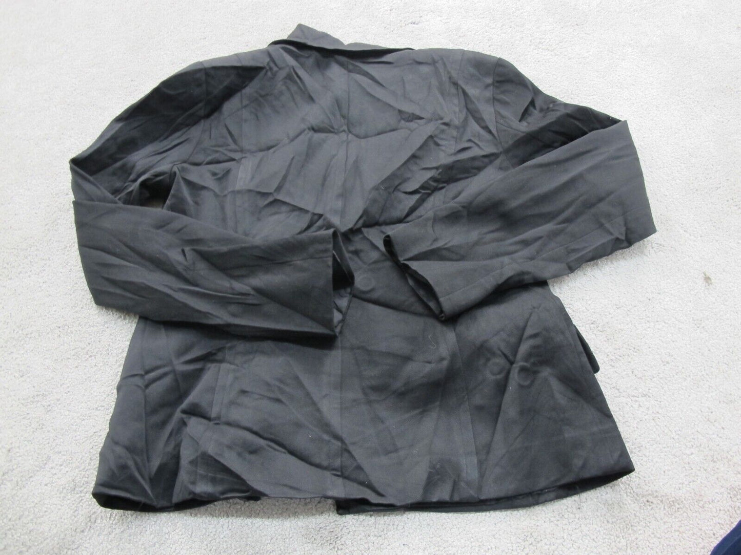 J. Crew Womens Blazer Coat Double Breasted Long Sleeve Pockets Black Size L23