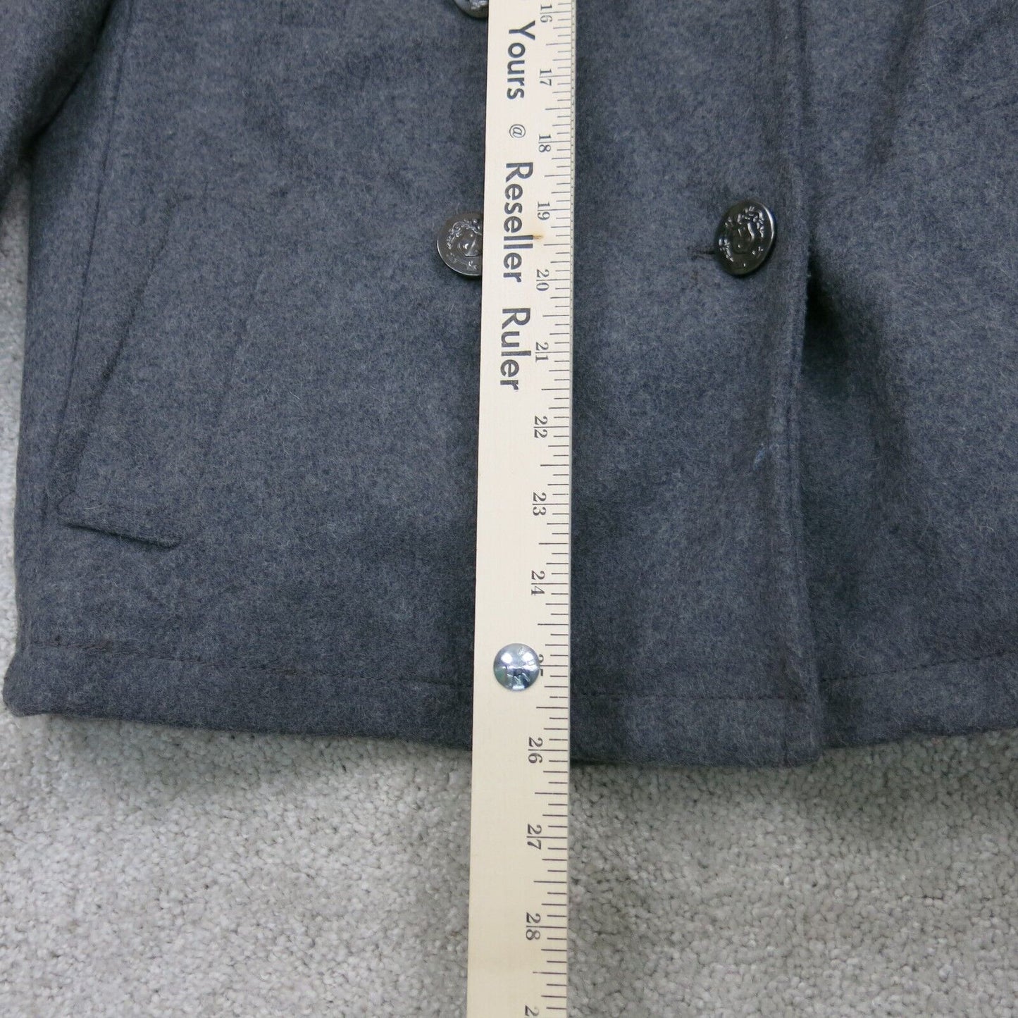 Gap Womens Blazer Coat Double Breasted Long Sleeve Pockets Black Size X Small