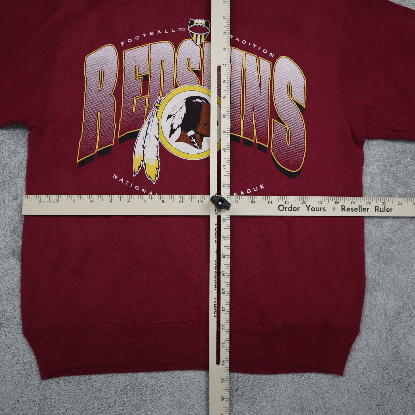 Hanes Sweatshirt Mens Size M Burgundy Cotton Heavyweight Crew Neck Graphic Print