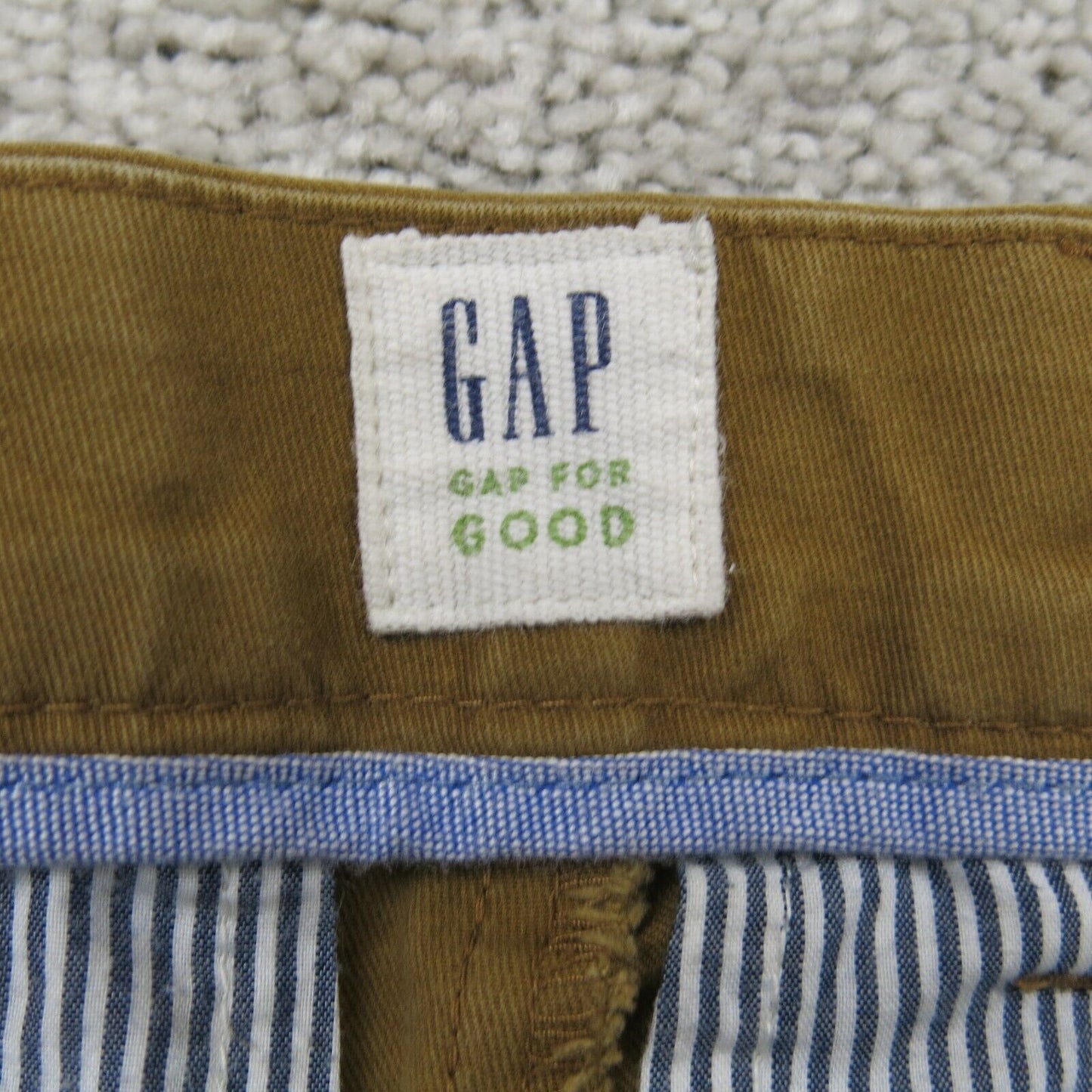 GAP Mens Pant Slim Straight Leg Chino Low Rise Pockets Gold Blown Size W28XL30