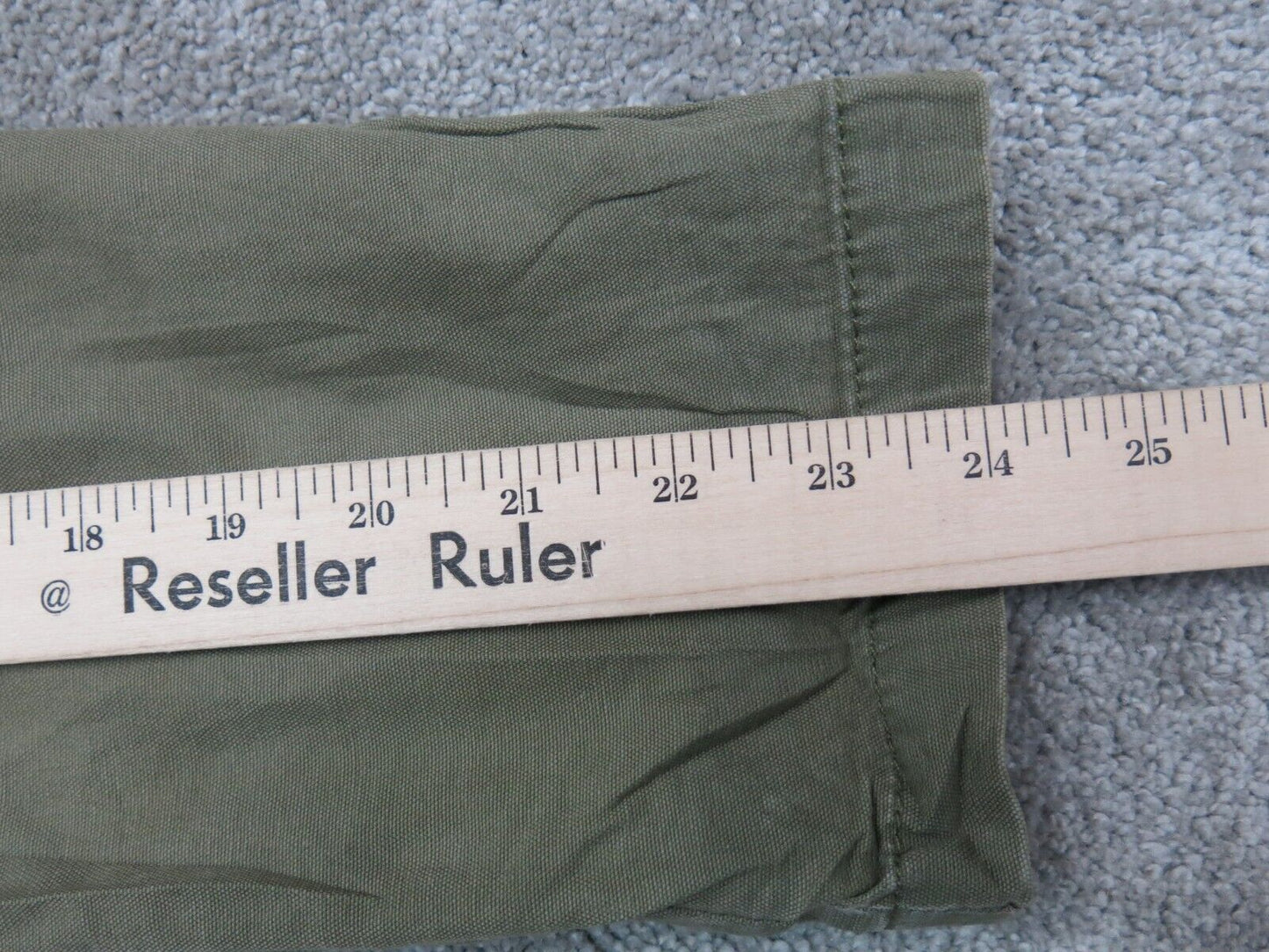 American Eagle Womens Cargo Jacket Three Button Long Sleeve Pockets Green Size M