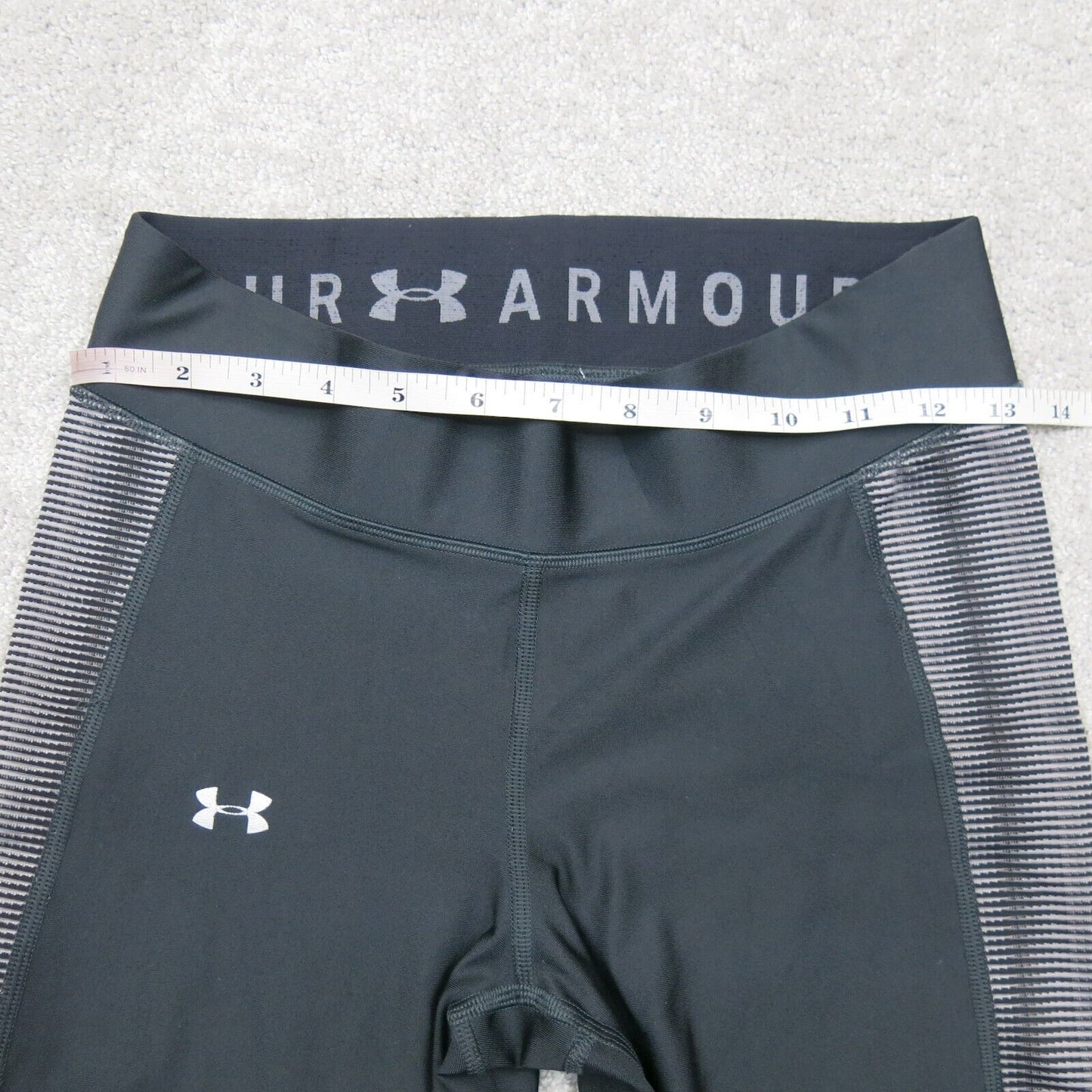 Under Armour Womens Compression Yoga Legging Mid Rise Heatgear Black Size M