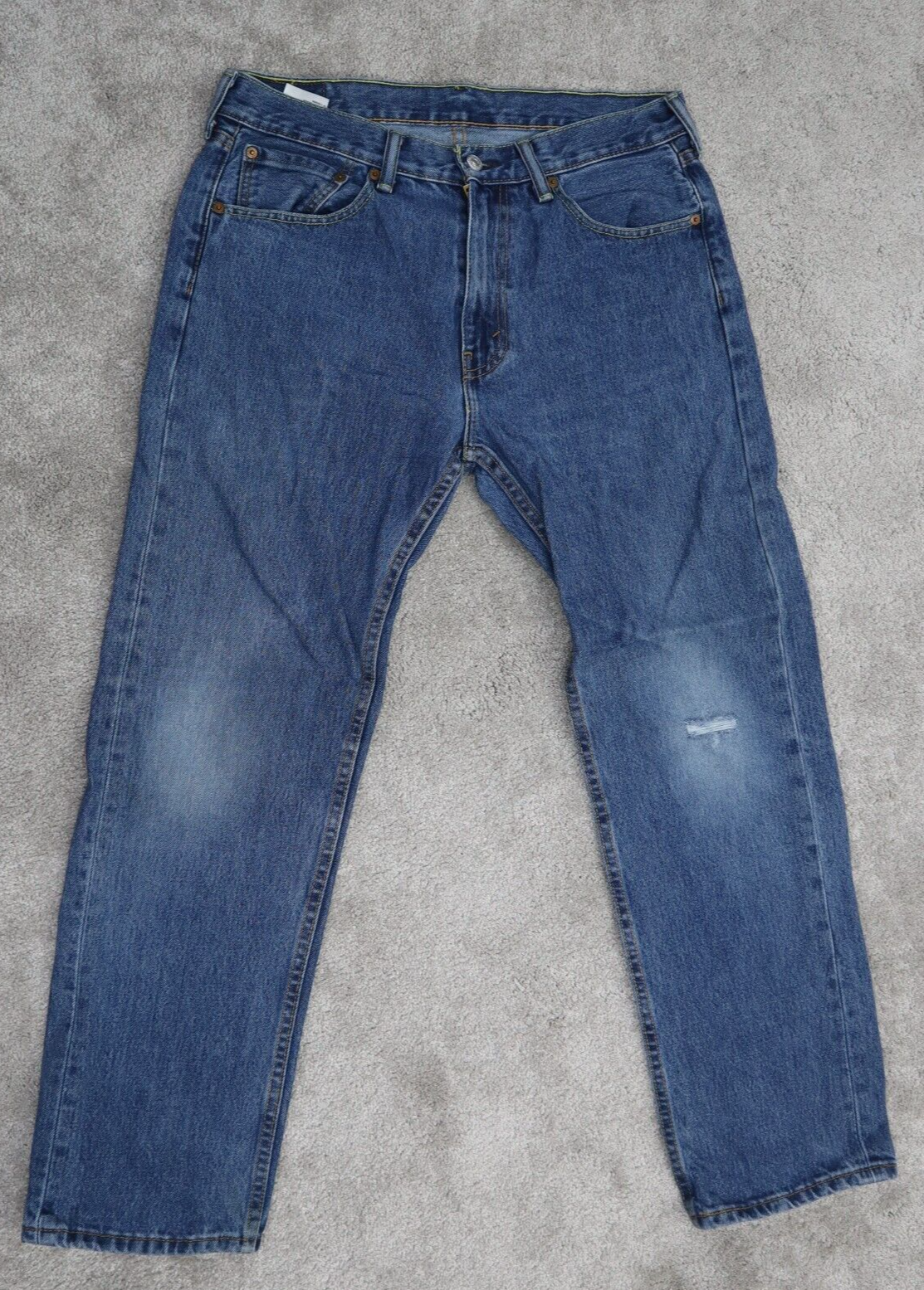 Levi s 505 Jeans Men's  Size 33 Blue Stretch Regular Fit Straight Denim Jeans