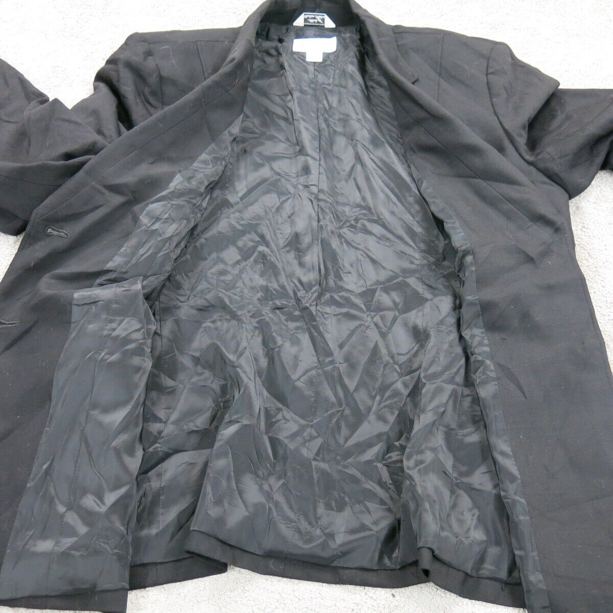 Talbots Womens Blazer Coat Single Breasted Long Sleeve Pockets Black Size 12