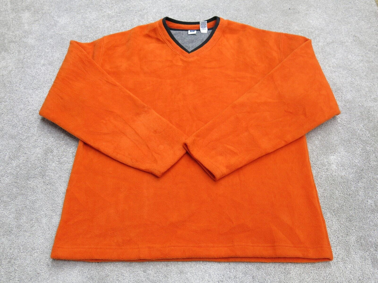 Gap Factory Store Mens Sweatshirts Long Sleeves V Neck Orange Size X Large