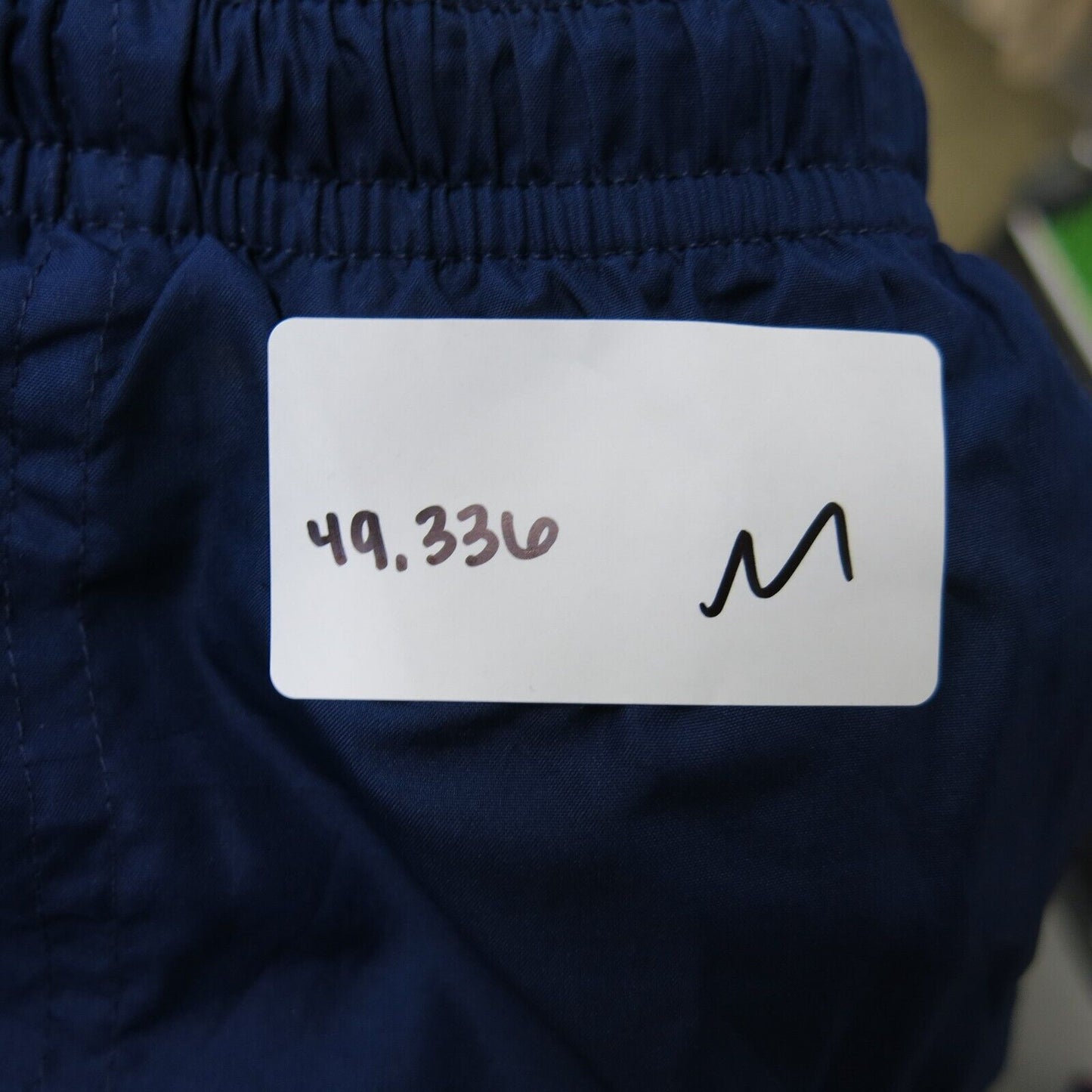 Adidas Mens Track Pants Drawstring Waist Straight Leg High Rise Blue Size W36