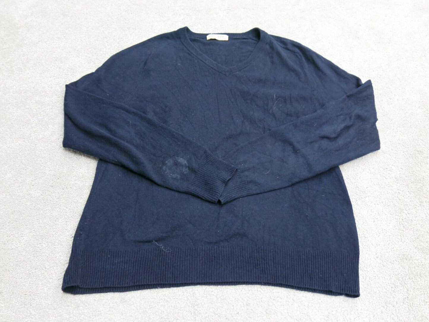 J. Crew Womens Pullover Knitted Sweater Long Sleeves V Neck Blue Size Small