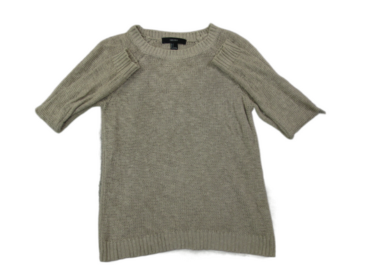 Forever 21 Womens Pullover Knitted Sweater Long Sleeves Crew Neck Beige SZ Small