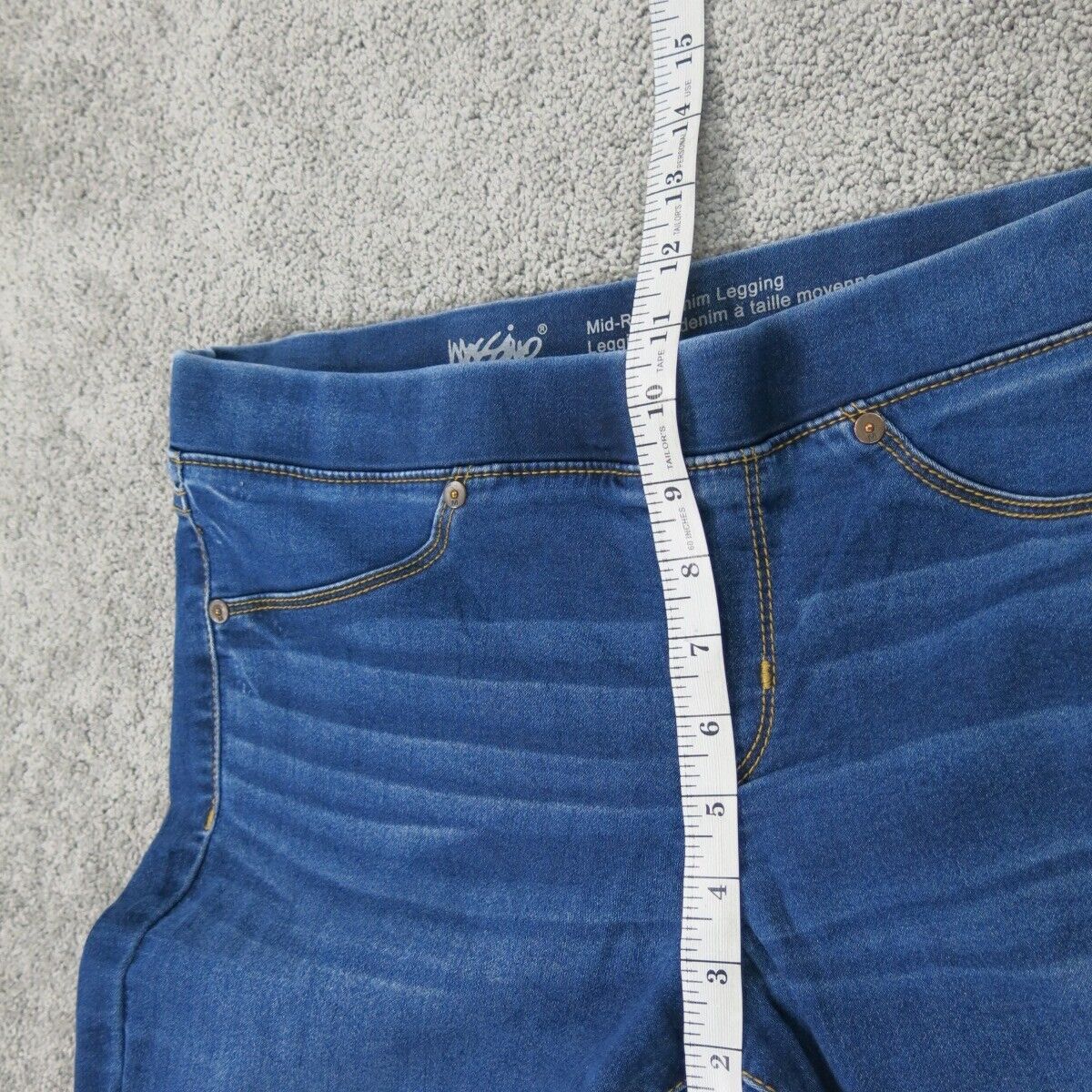 Mossimo Womens Denim Legging Skinny Leg Mid Rise Four Pockets Blue Size 10/30