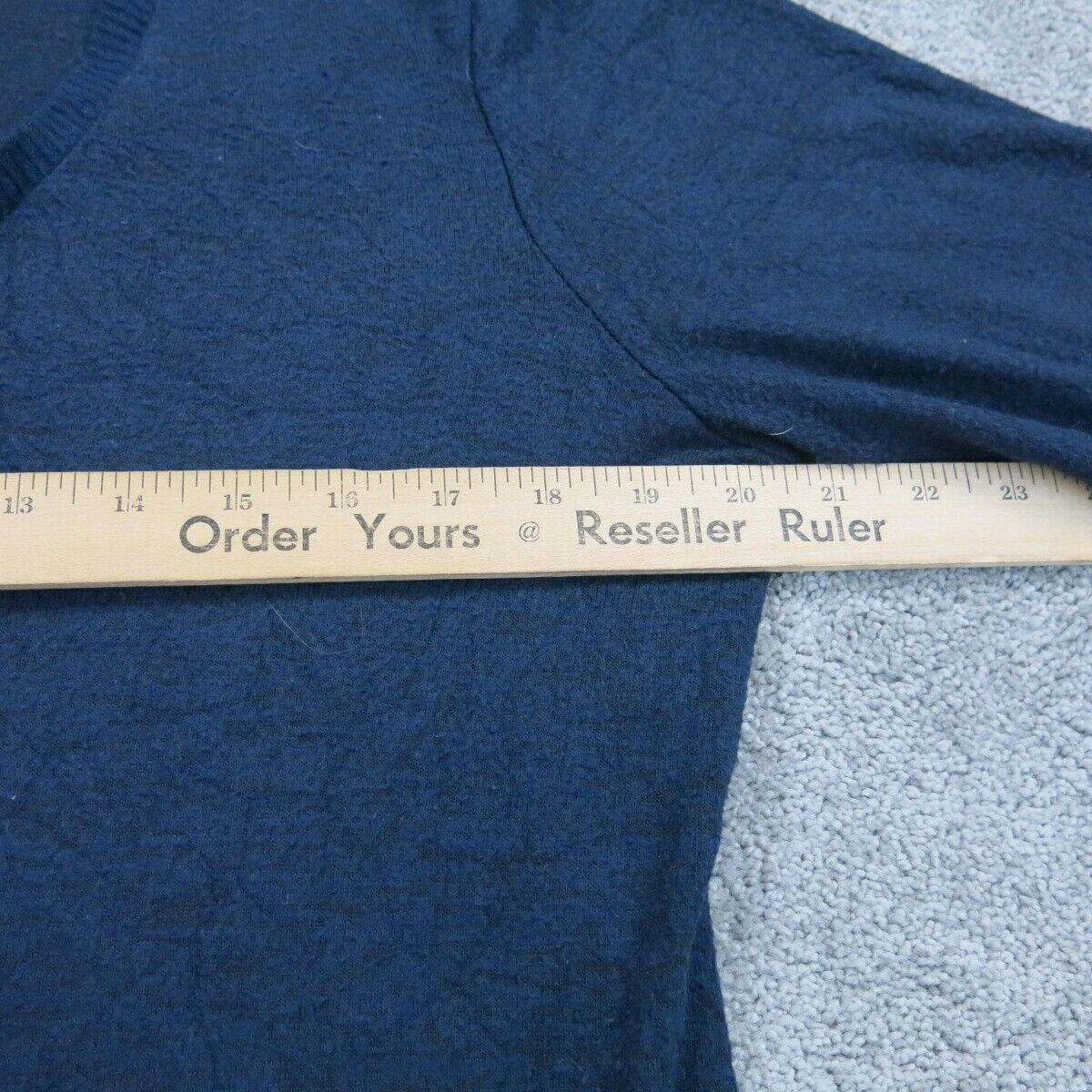 Lucky Brand Women Pullover Knitted Sweater Long Sleeves Side Slit Blue SZ Medium