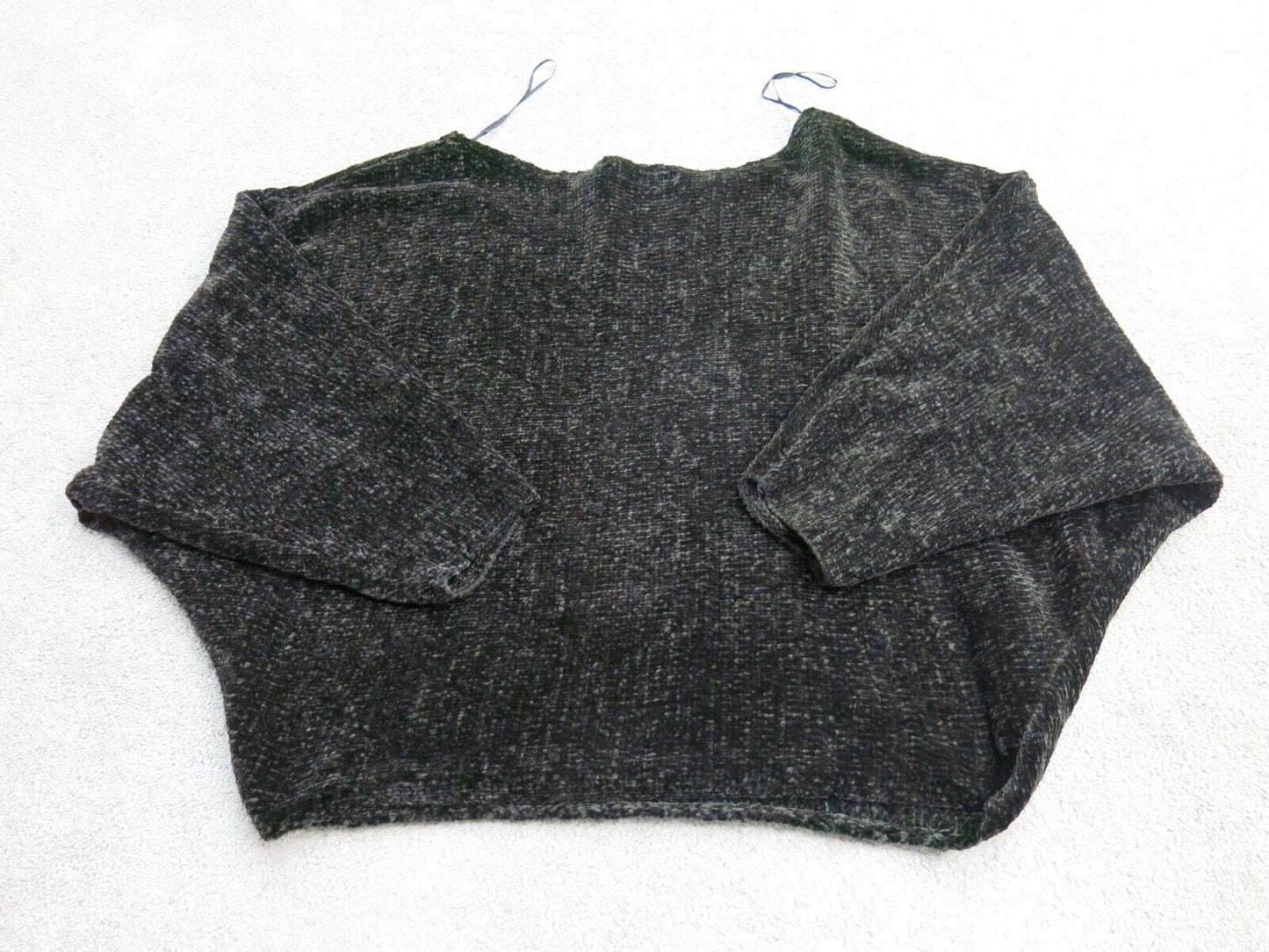 Zara Womens Pullover Knitted Sweater Crew Neck Long Sleeve Black Size Medium