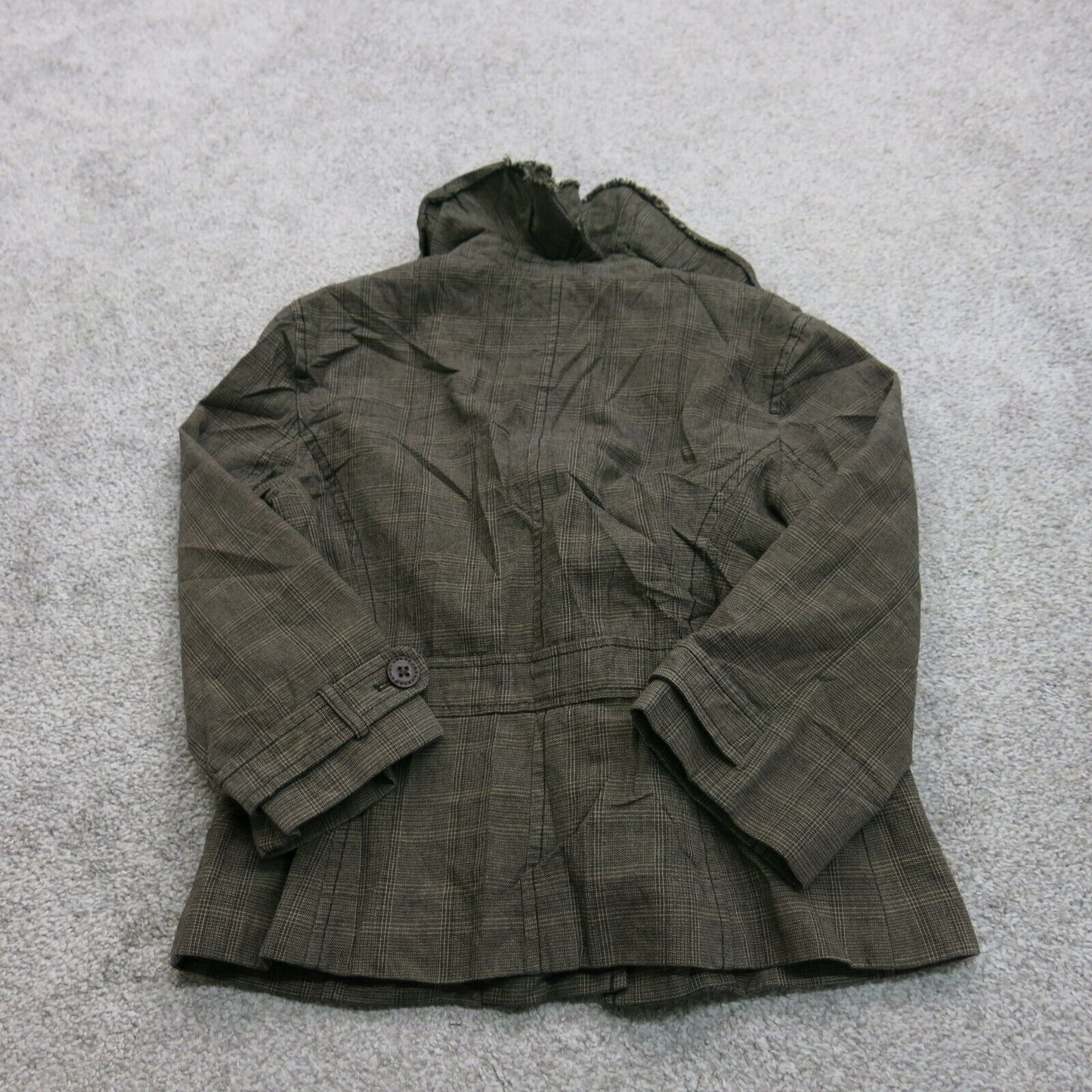 ANN Taylor Loft Women Trench Coat Tie Waist Long Sleeves Pockets Clay Gray SZ 4