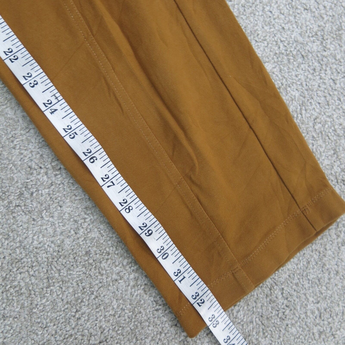 Lands End Women Pant Ankle Starfish Straight Leg Mid Rise Gold Brown Size Small