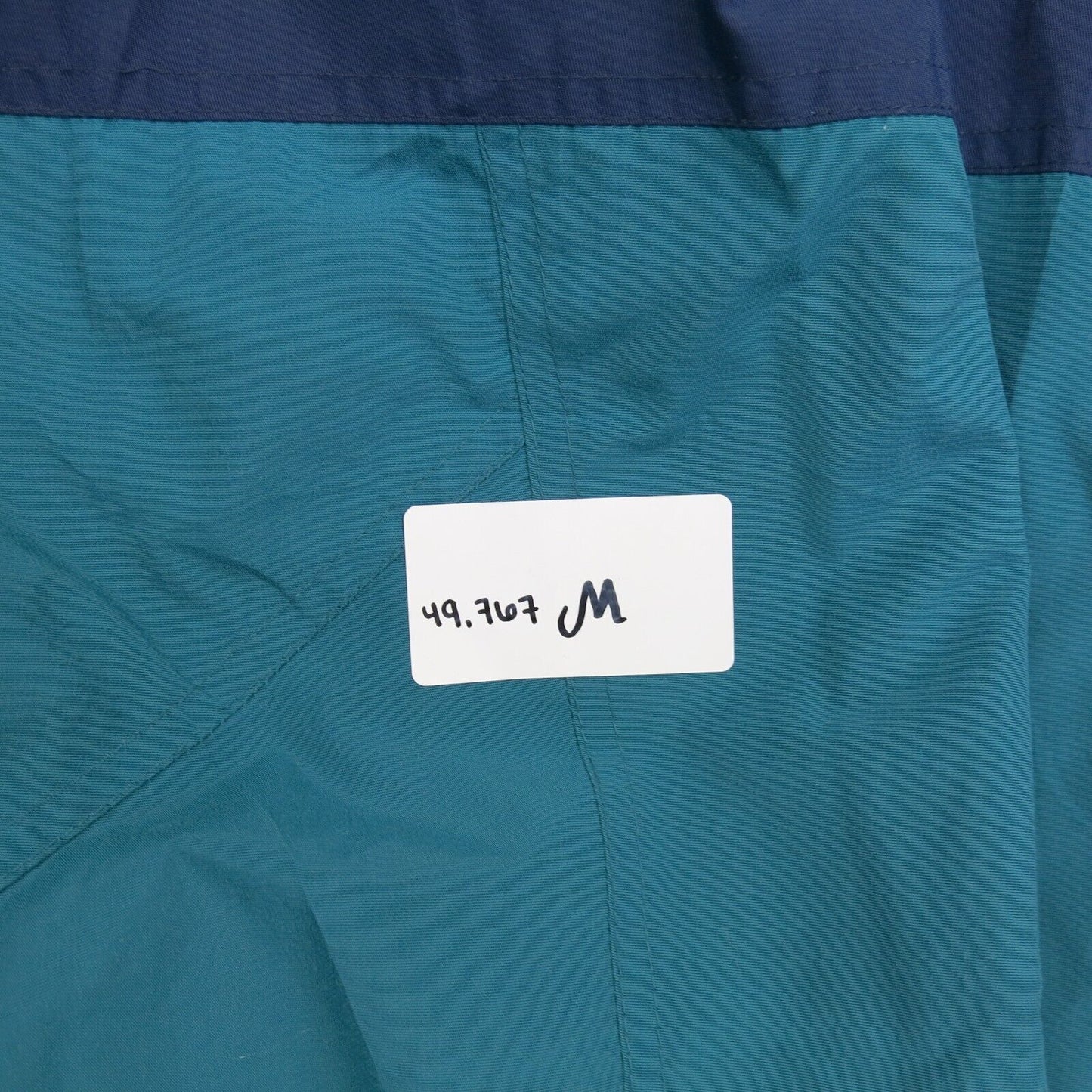 Lands End Mens Windbreaker Jacket Full Zip Long Sleeve Mock Neck Blue Size Large