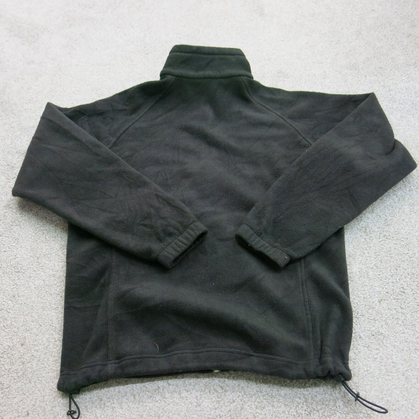 Columbia Womens Fleece Jacket Full Zip Long Sleeves Mock Neck Black Size Medium