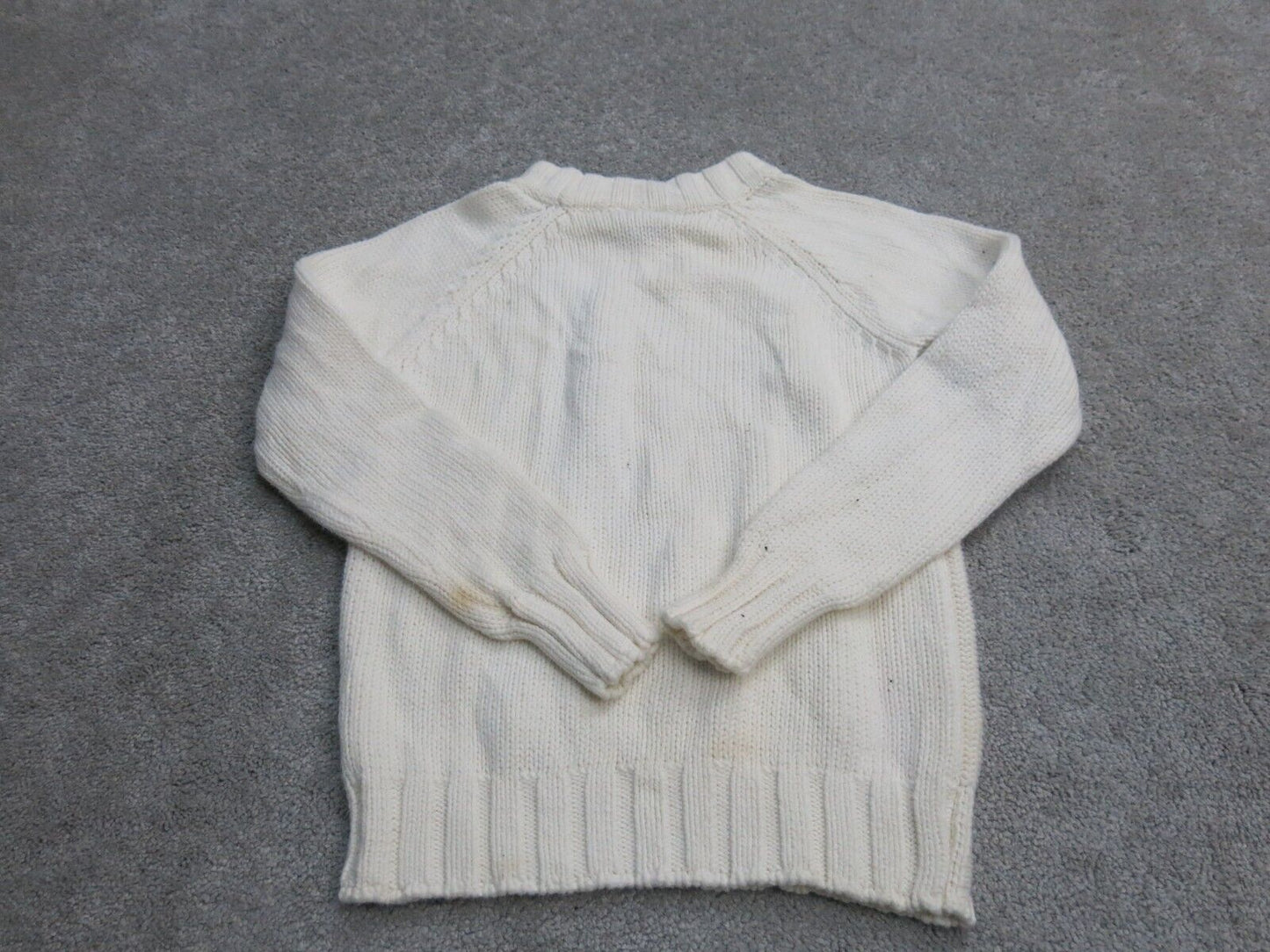 Old Navy Women Pullover Sweater Knitted Mock Neck Long Sleeves Sequin Ivory SZ M