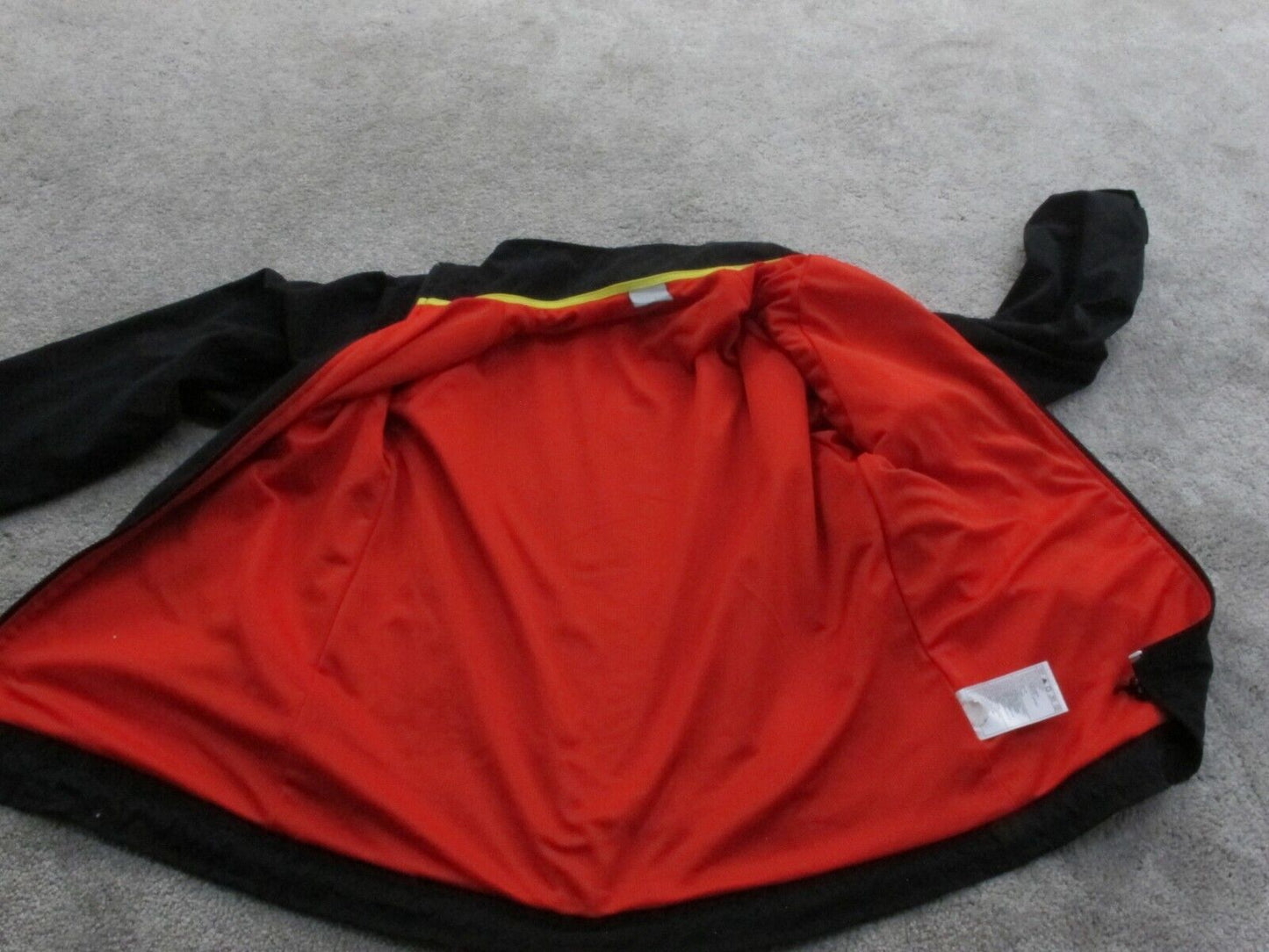 Nike Mens Bomber Jacket Full Zip Up Long Sleeves High Neck Black Red Size Medium