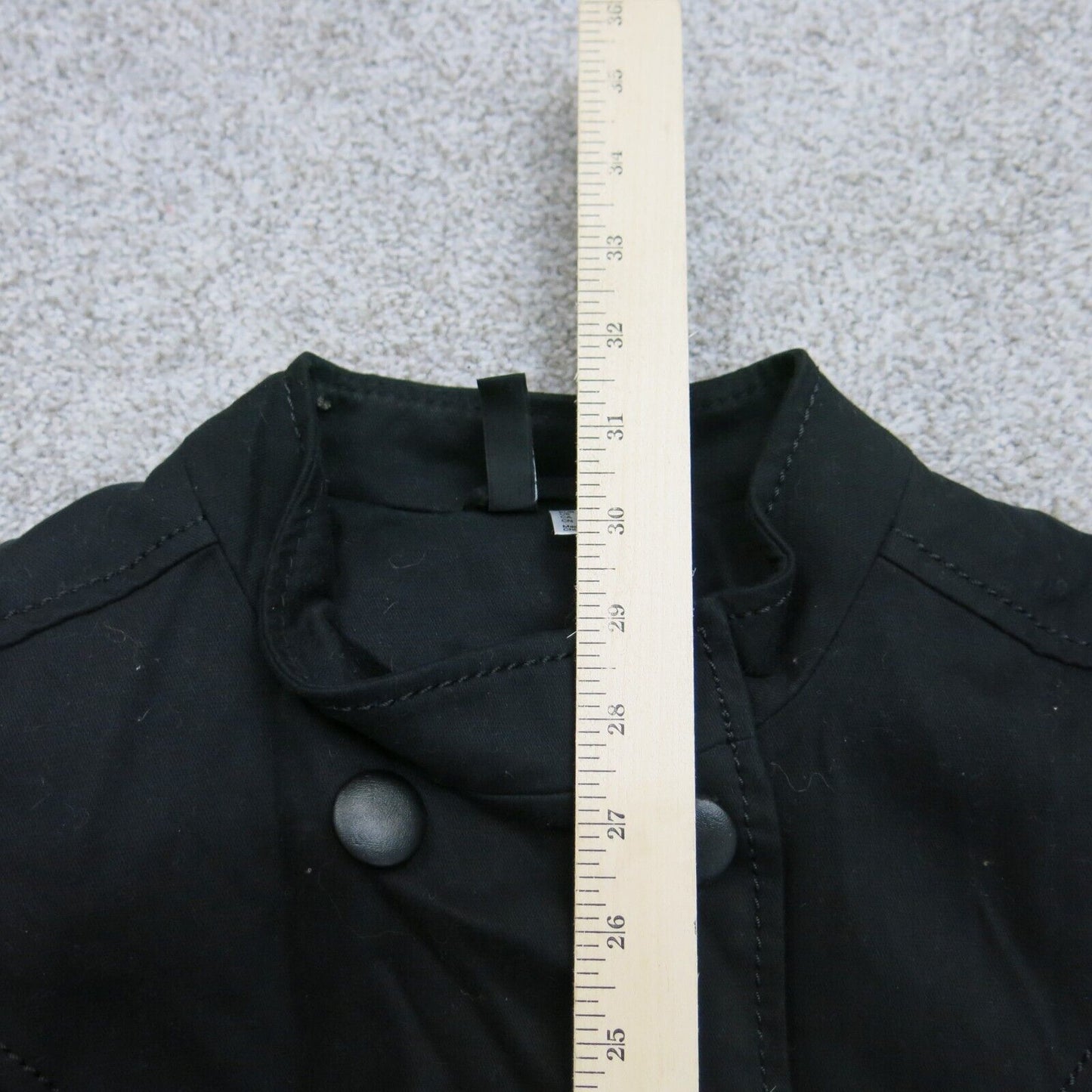 Divided By H&M Womens Pea Coat Double Breasted Pockets Solid Black Size 10