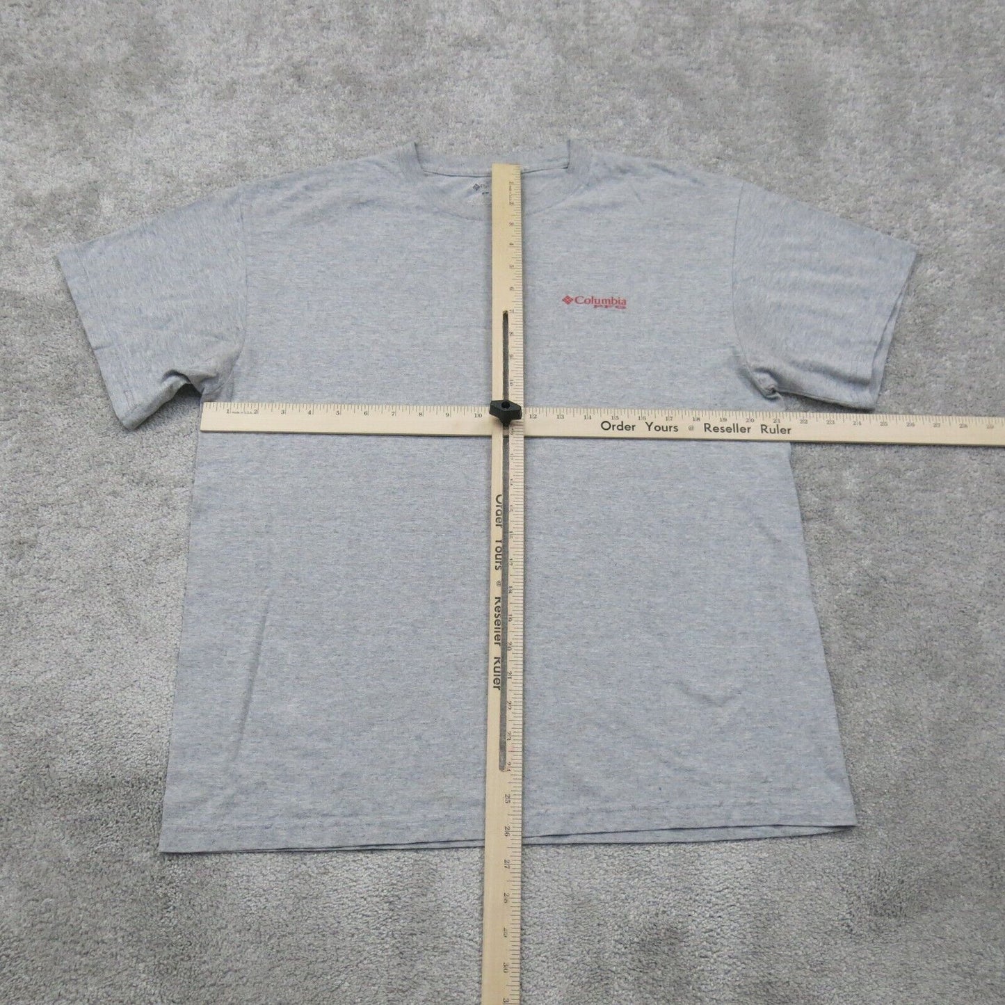 Columbia PFG Mens Crew Neck T Shirt Short Sleeves Cotton Heather Gray Size Large