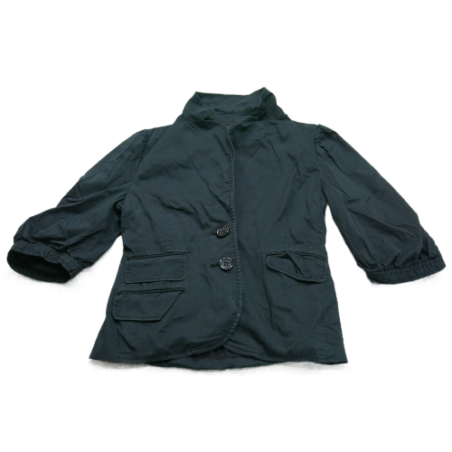 BCBGMaxAzria Womens Blazer Coat Single Breasted Pockets Green Size Small