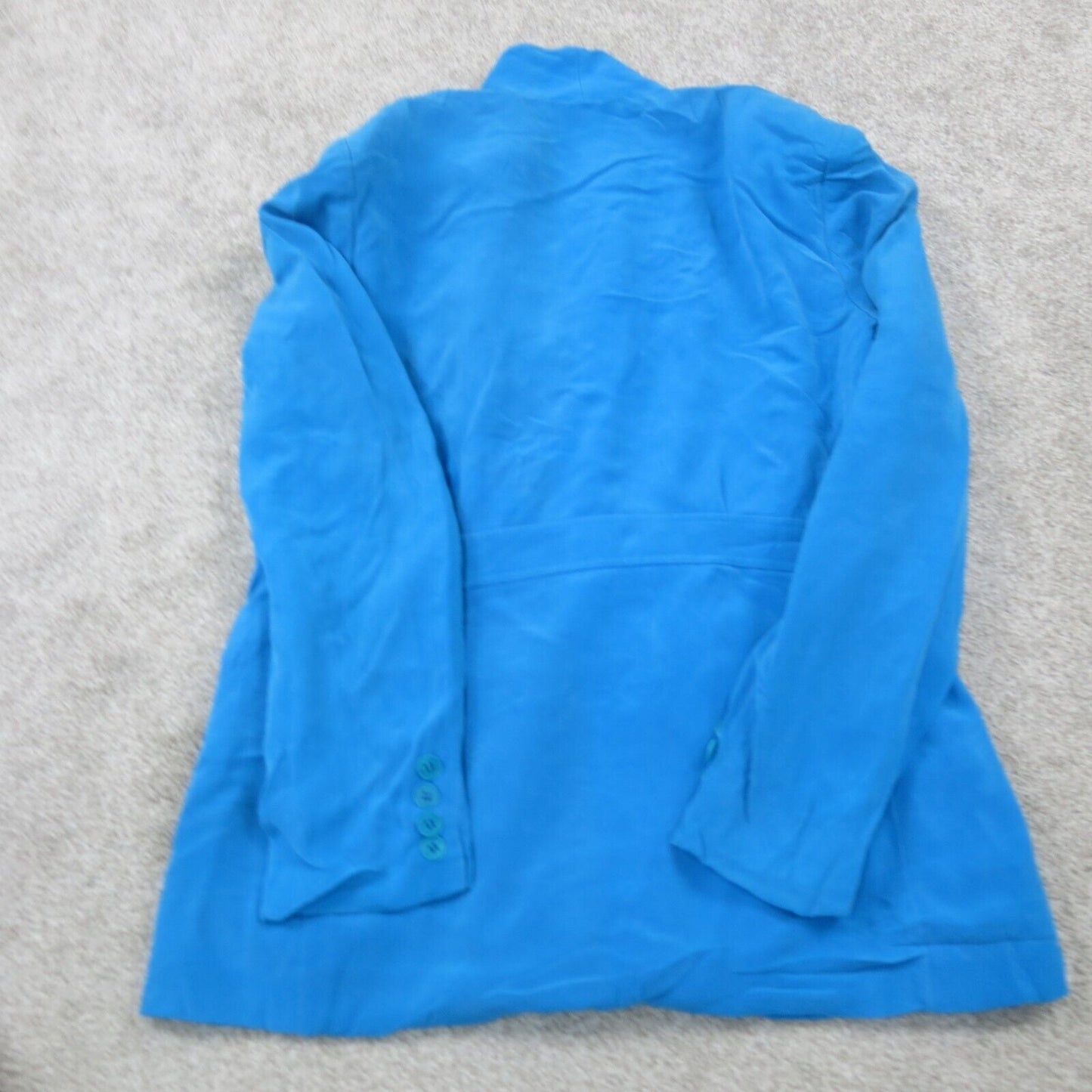 Lauren Ralph Womens Double Breasted Blazer Pea Coat Long Sleeves Blue Size 6