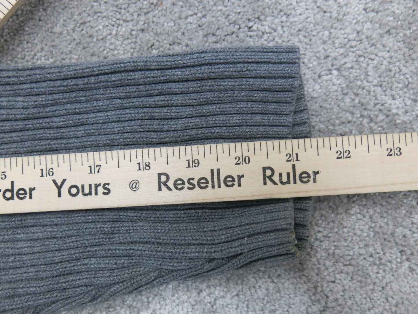Tommy Hilfiger Mens Sweater High Neck Long Sleeves 100% Cotton Gray Size Large