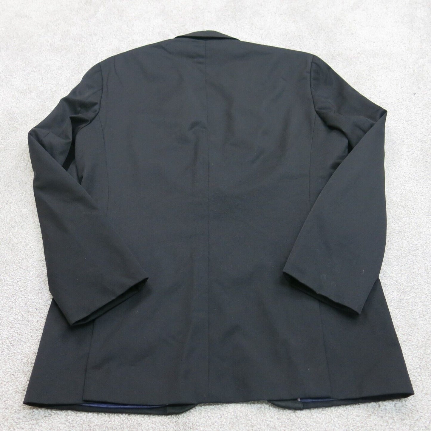 Michael Kors Mens Blazer Coat Collard Long Sleeves 100% Wool Black Size 40L